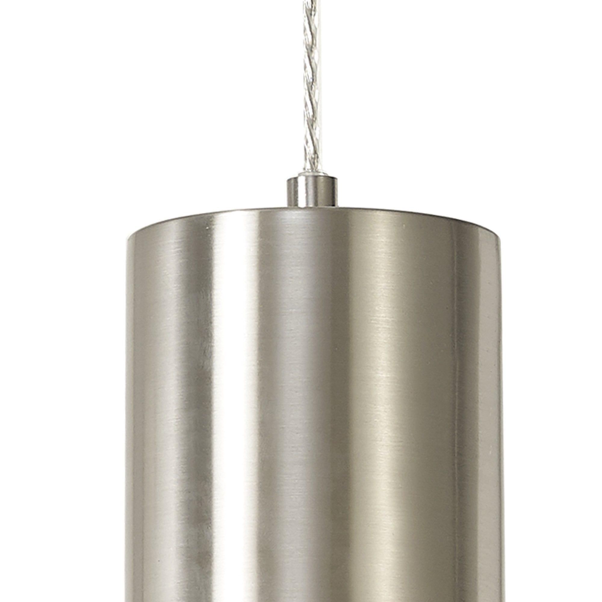 Fabula Maple Wide Pendant - Satin Nickel & Opal Glass