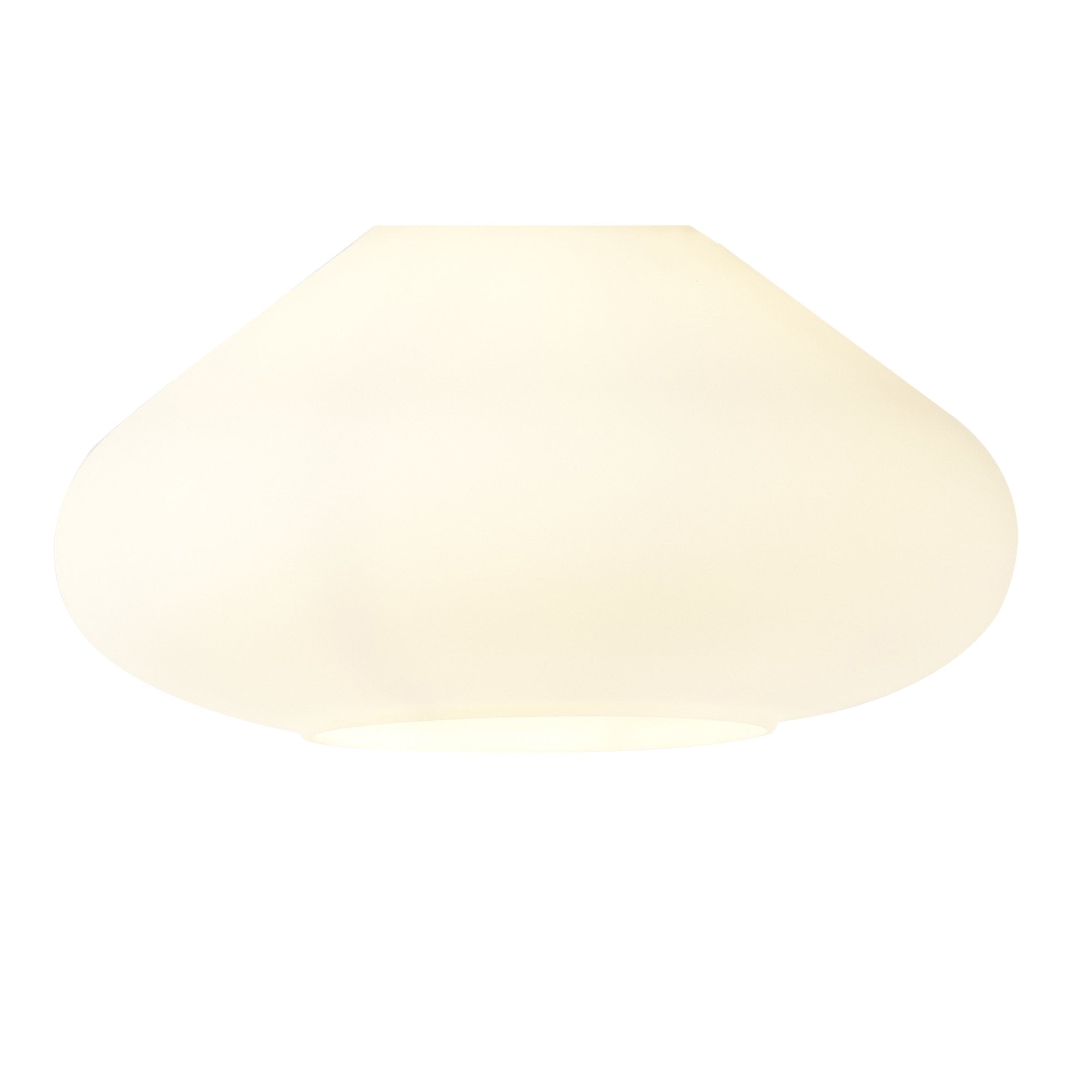 Fabula Maple Wide Pendant - Satin Nickel & Opal Glass
