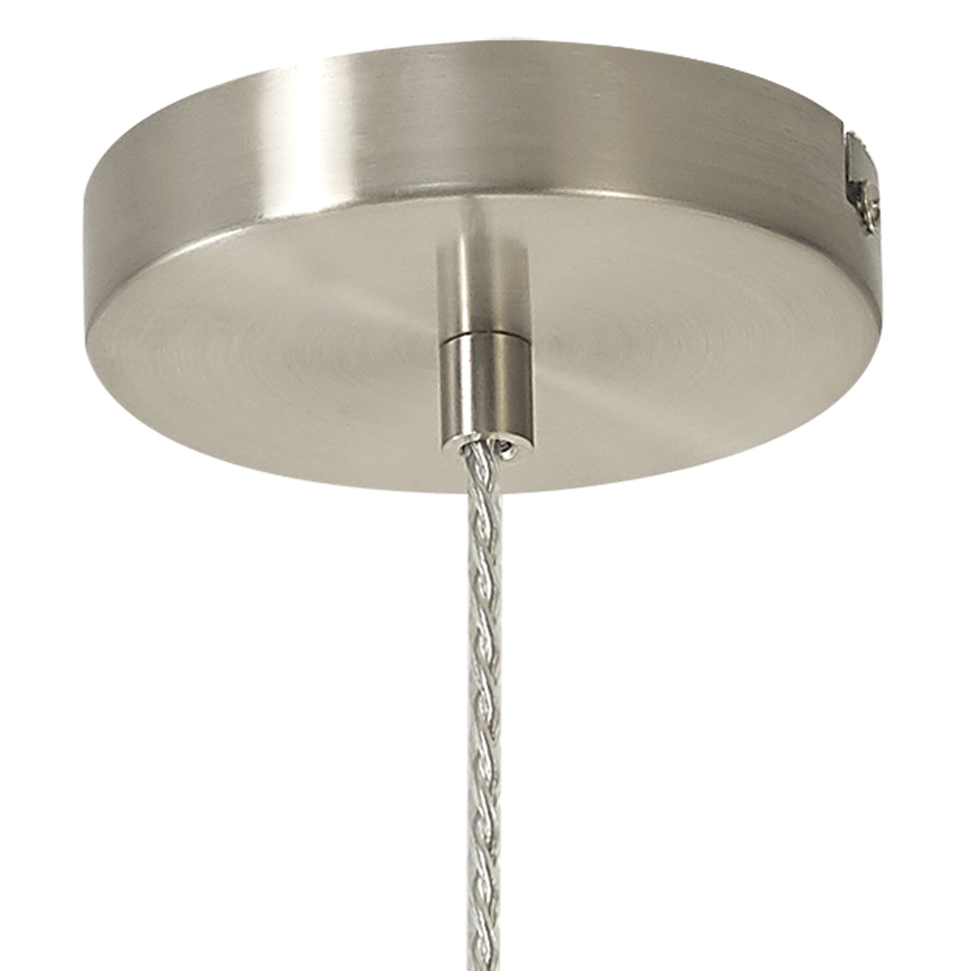 Fabula Maple Wide Pendant - Satin Nickel & Opal Glass