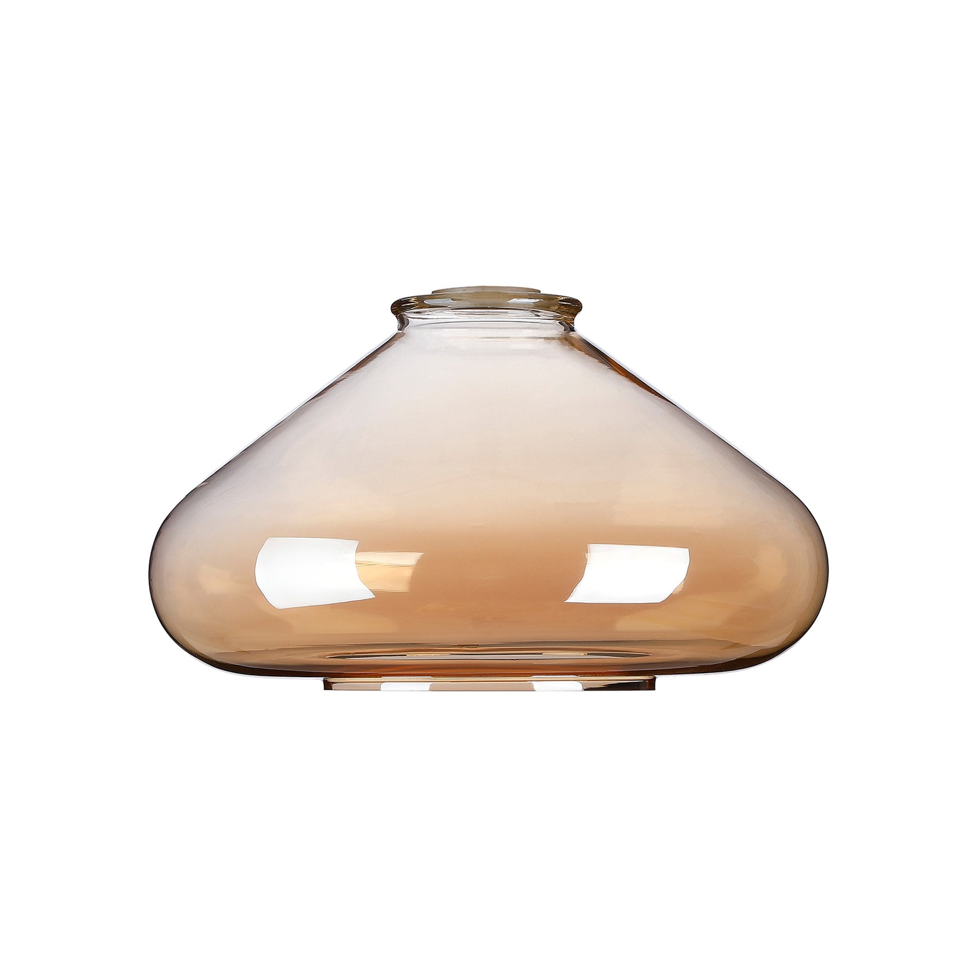 Fabula Maple Wide Shade - Amber Glass - Shade Only