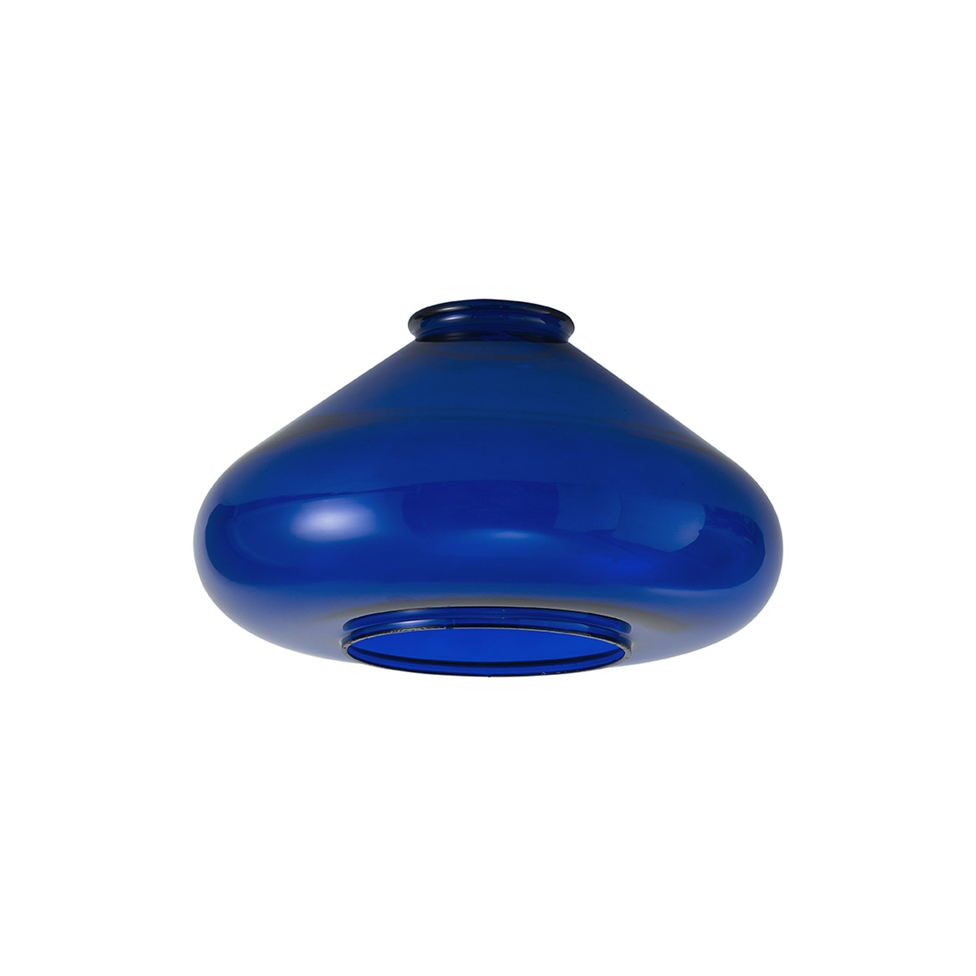 Fabula Maple Wide Shade - Blue Ink Glass - Shade Only
