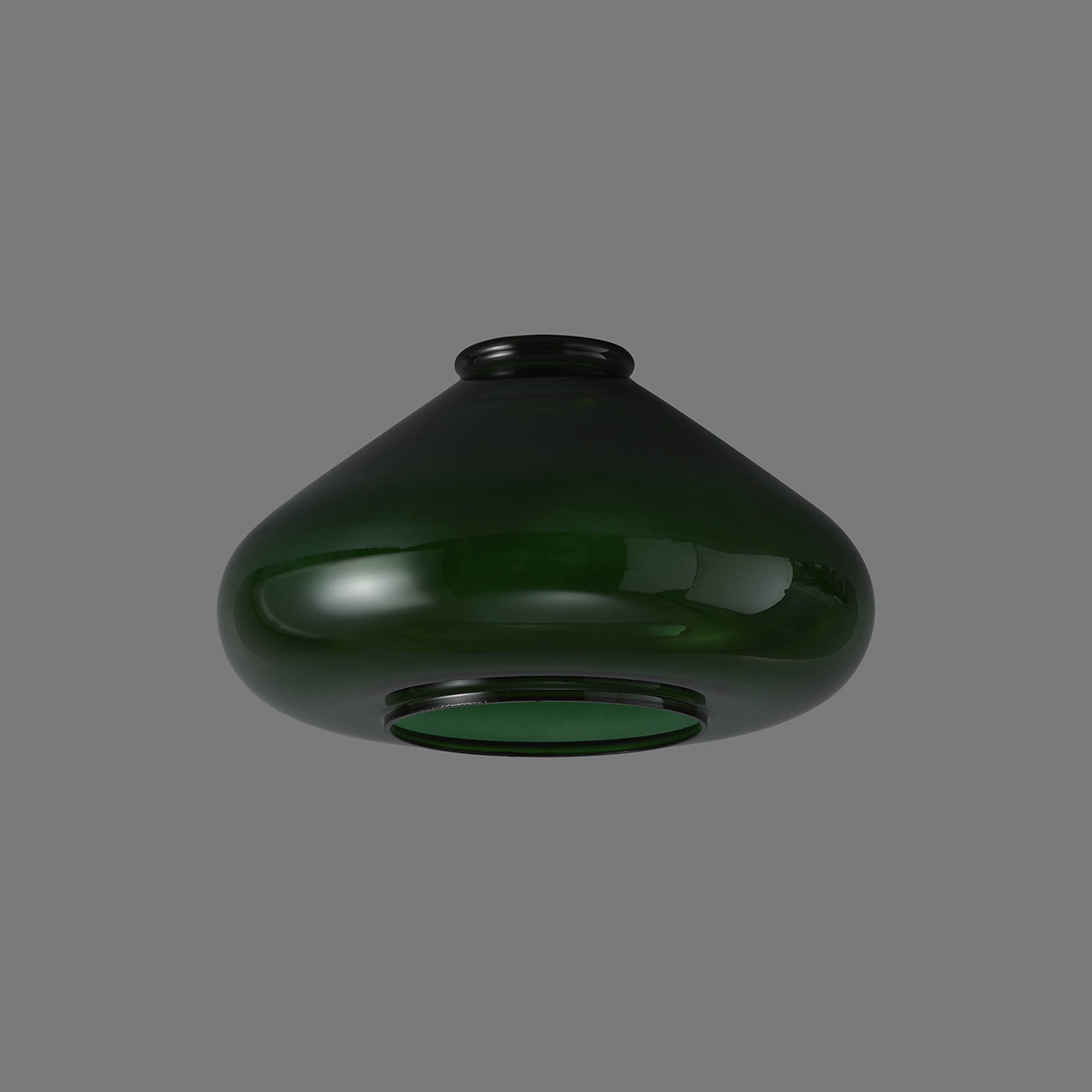 Fabula Maple Wide Shade - Bottle Green Glass - Shade Only