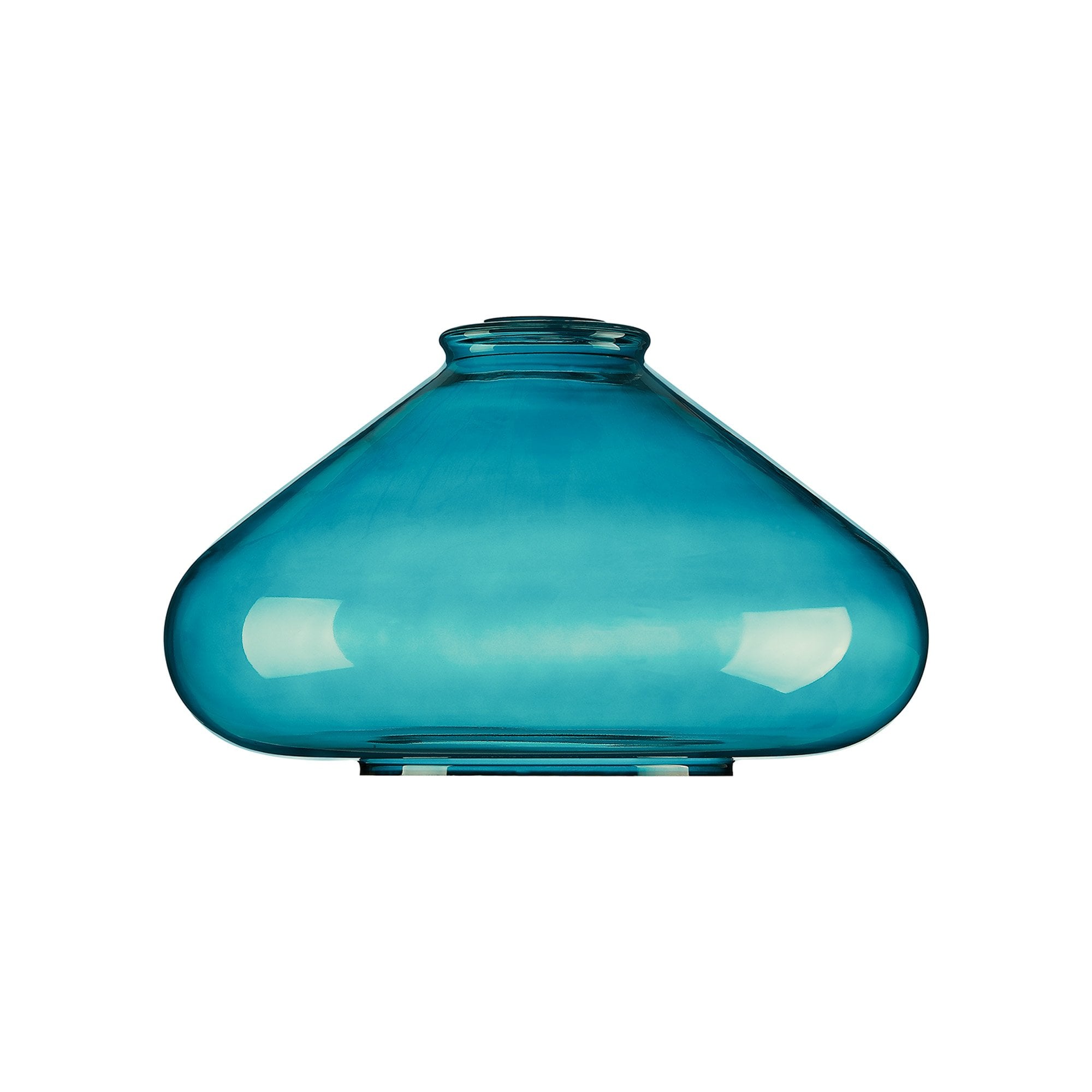 Fabula Maple Wide Shade - Teal Blue Glass - Shade Only