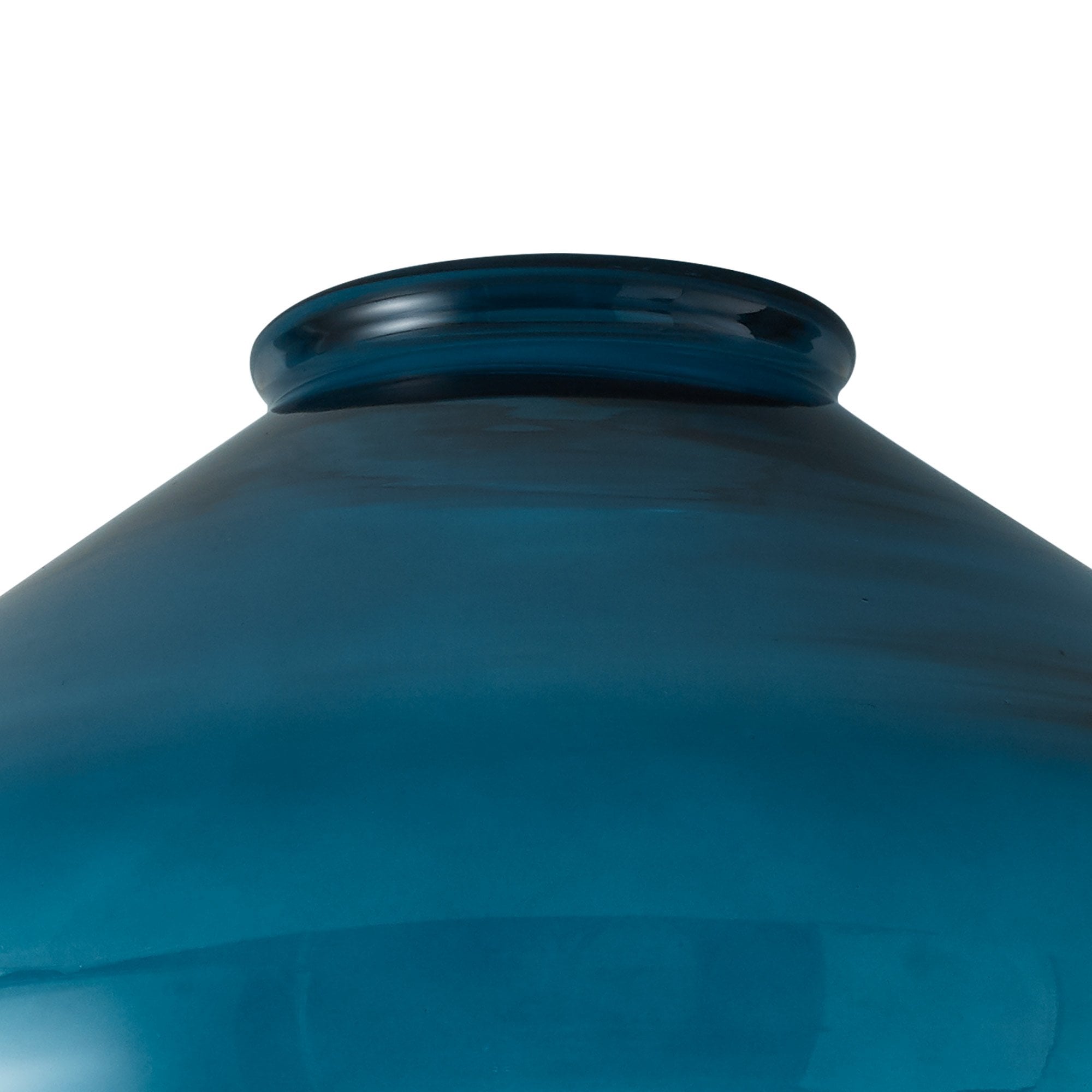 Fabula Maple Wide Shade - Teal Blue Glass - Shade Only
