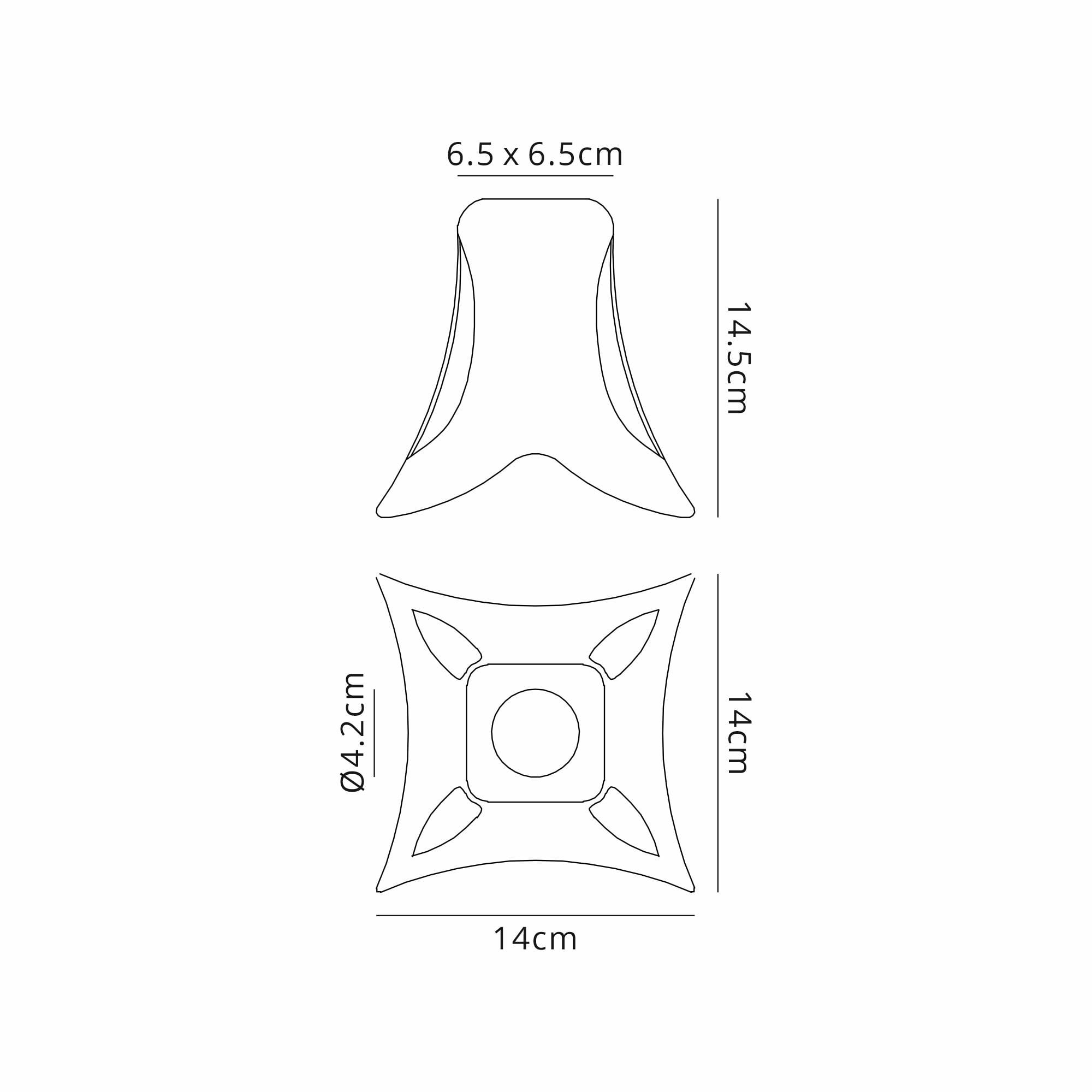 Fabula Merryhill Flower Cloudy Glass Shade - Brown & Clear - Shade Only