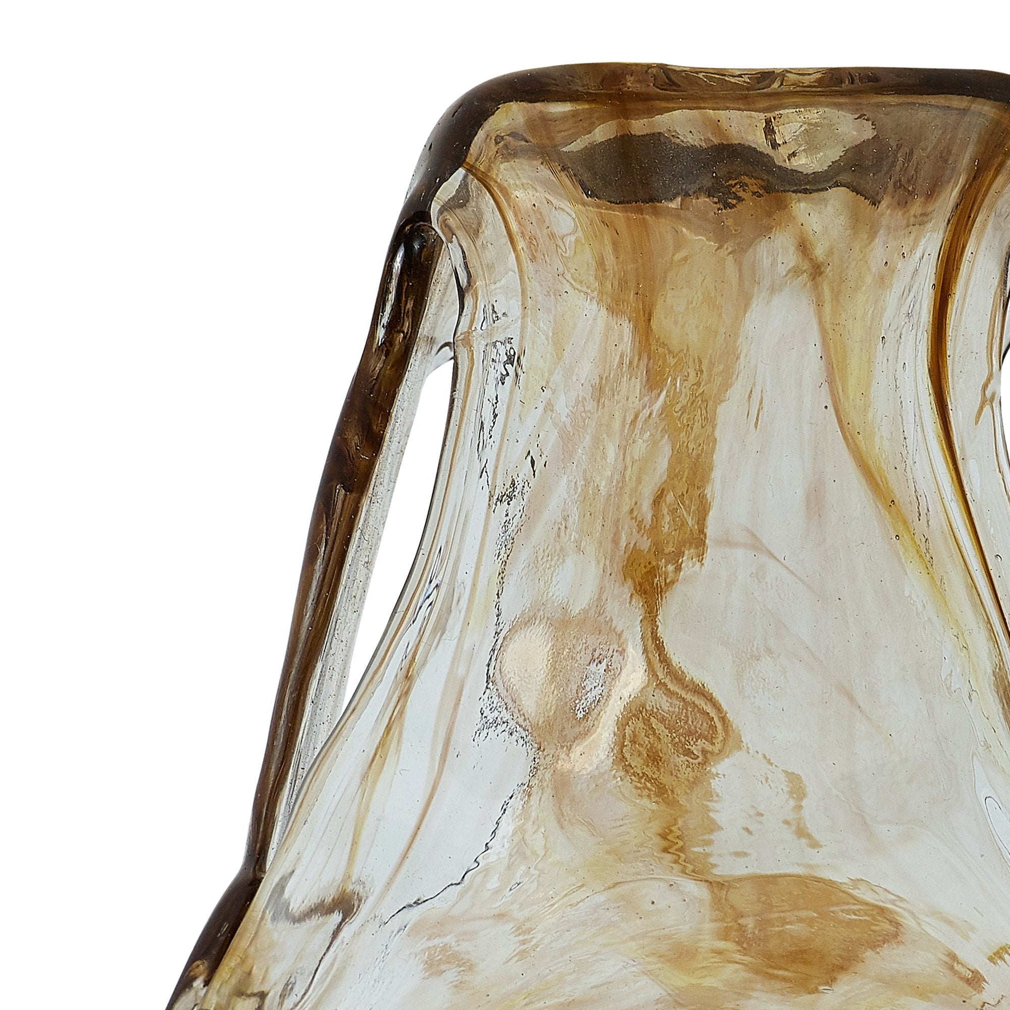 Fabula Merryhill Flower Cloudy Glass Shade - Brown & Clear - Shade Only