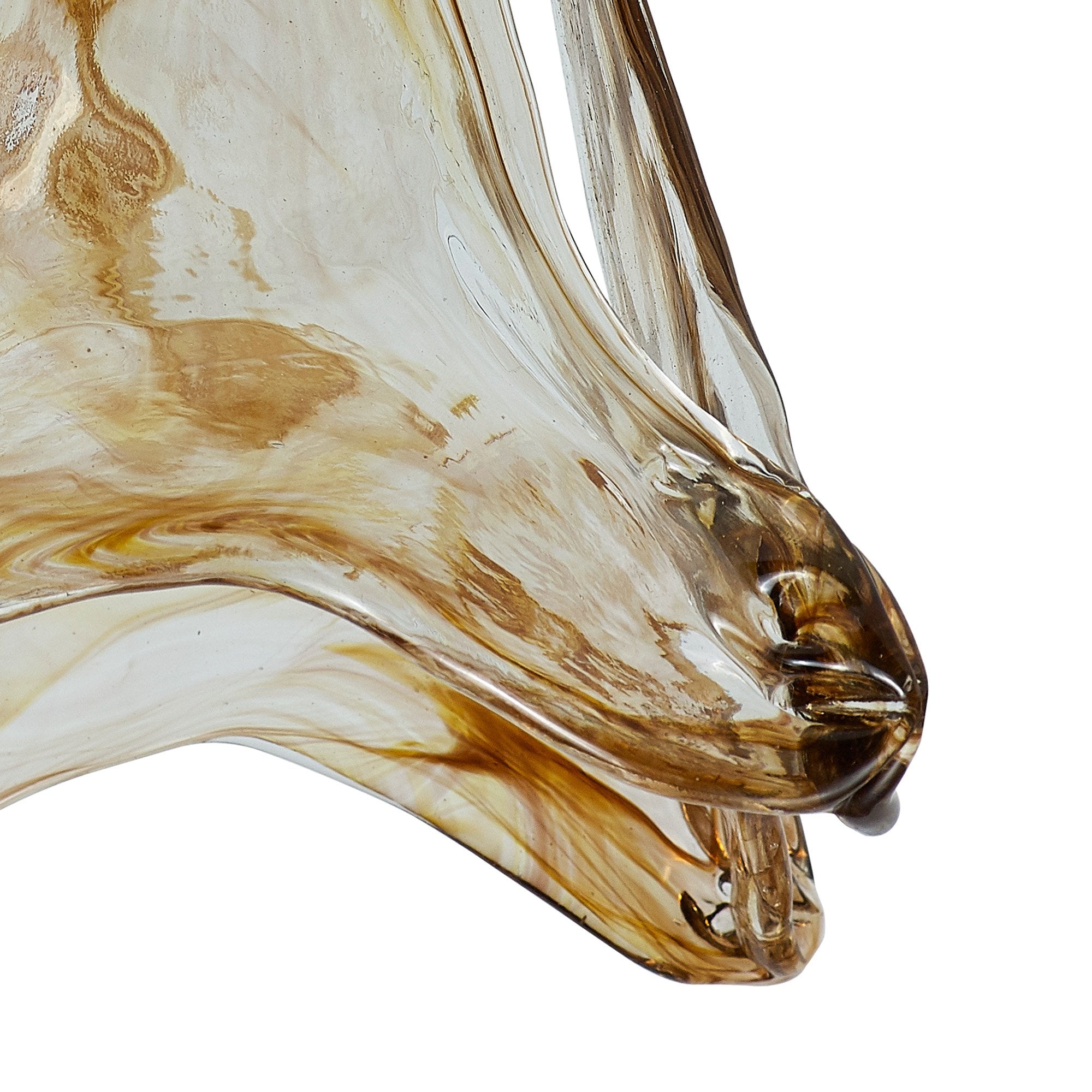 Fabula Merryhill Flower Cloudy Glass Shade - Brown & Clear - Shade Only