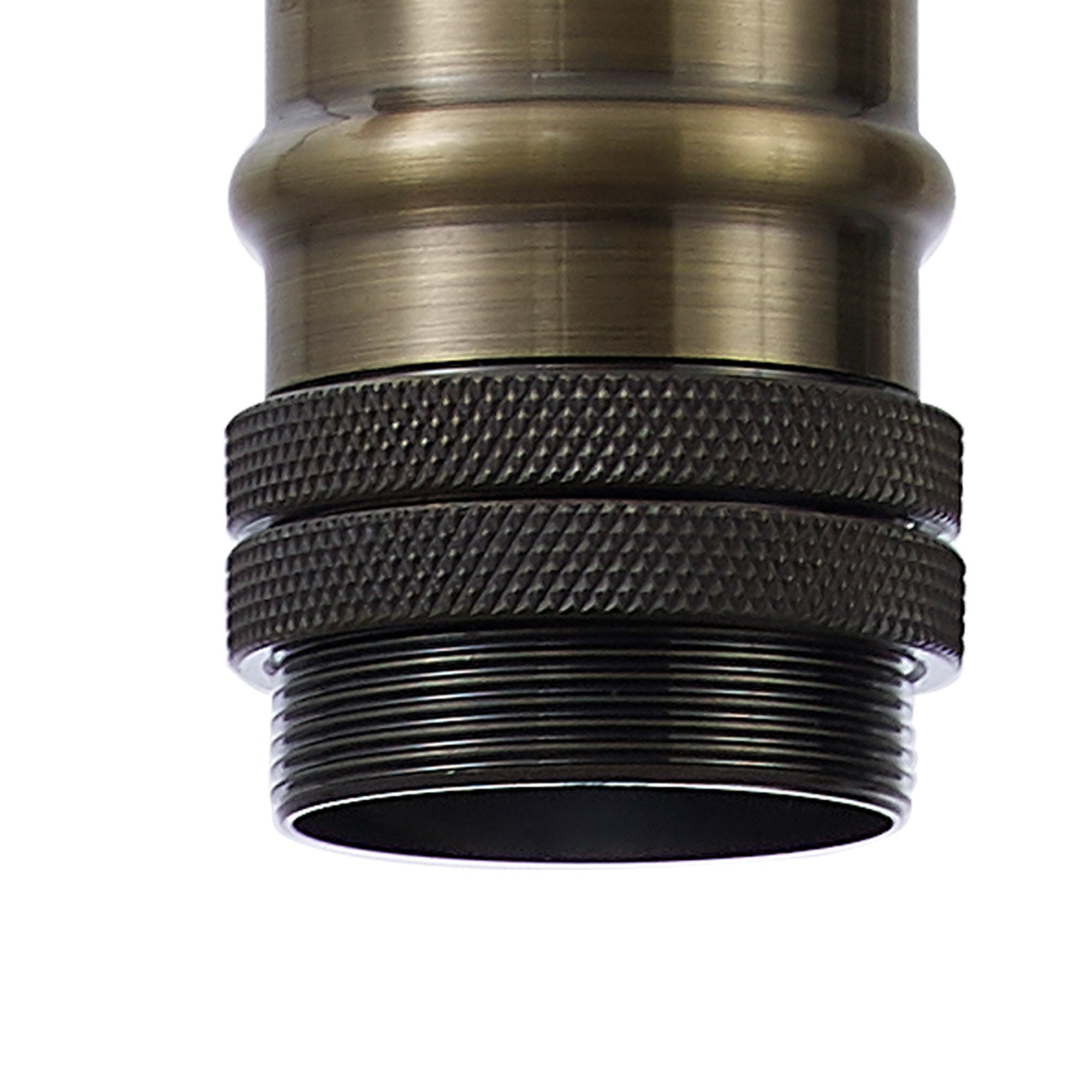 Fabula Merryhill Single Pendant Light Kit - Antique Brass & Black Twisted Cable - Frame Only