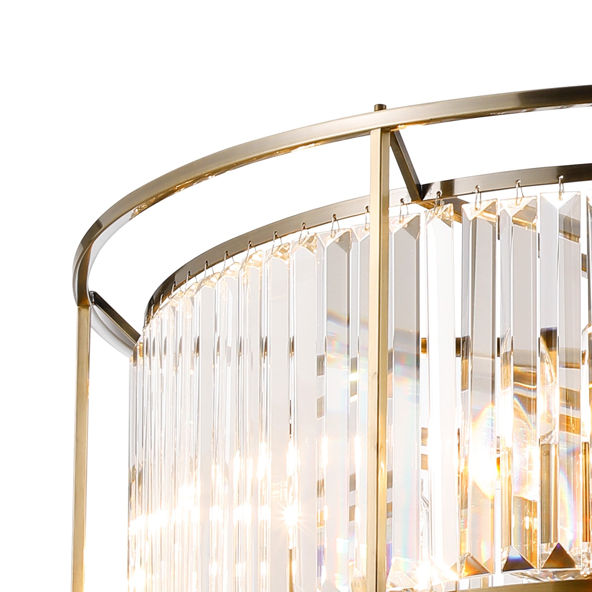 Fabula Oakhurst 10 Light Pendant - Antique Brass & Clear Glass