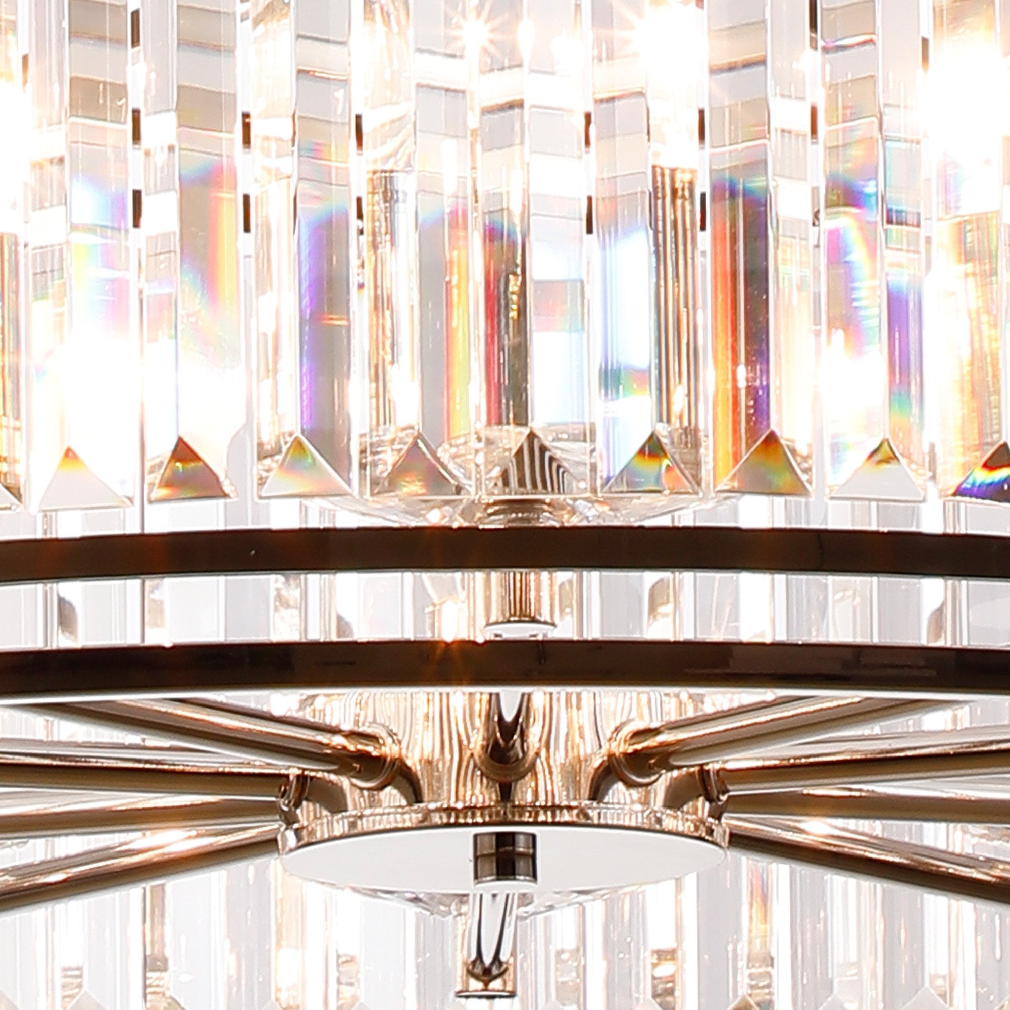 Fabula Oakhurst 10 Light Pendant - Polished Nickel & Clear Glass