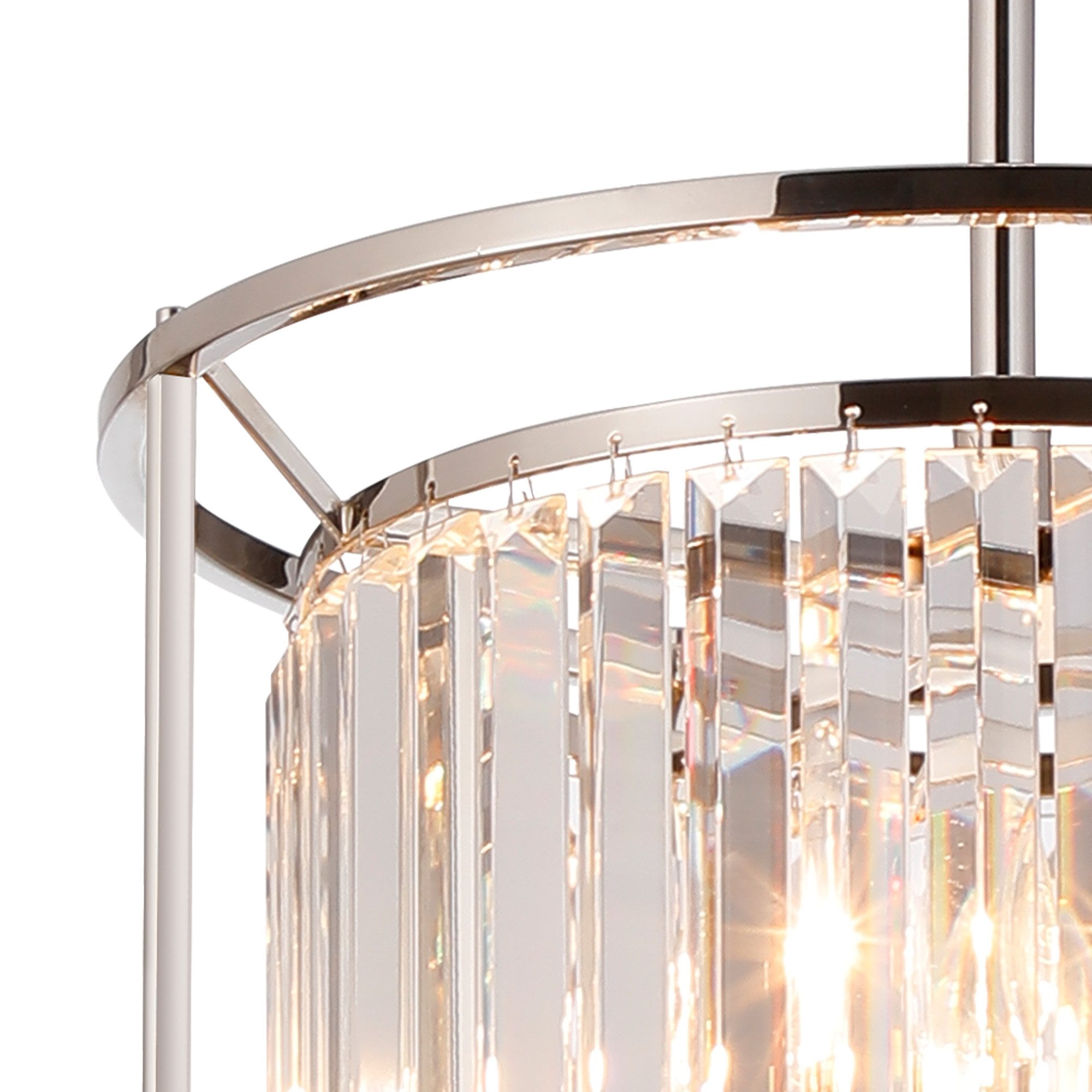 Fabula Oakhurst 6 Light Pendant - Polished Nickel & Clear Glass