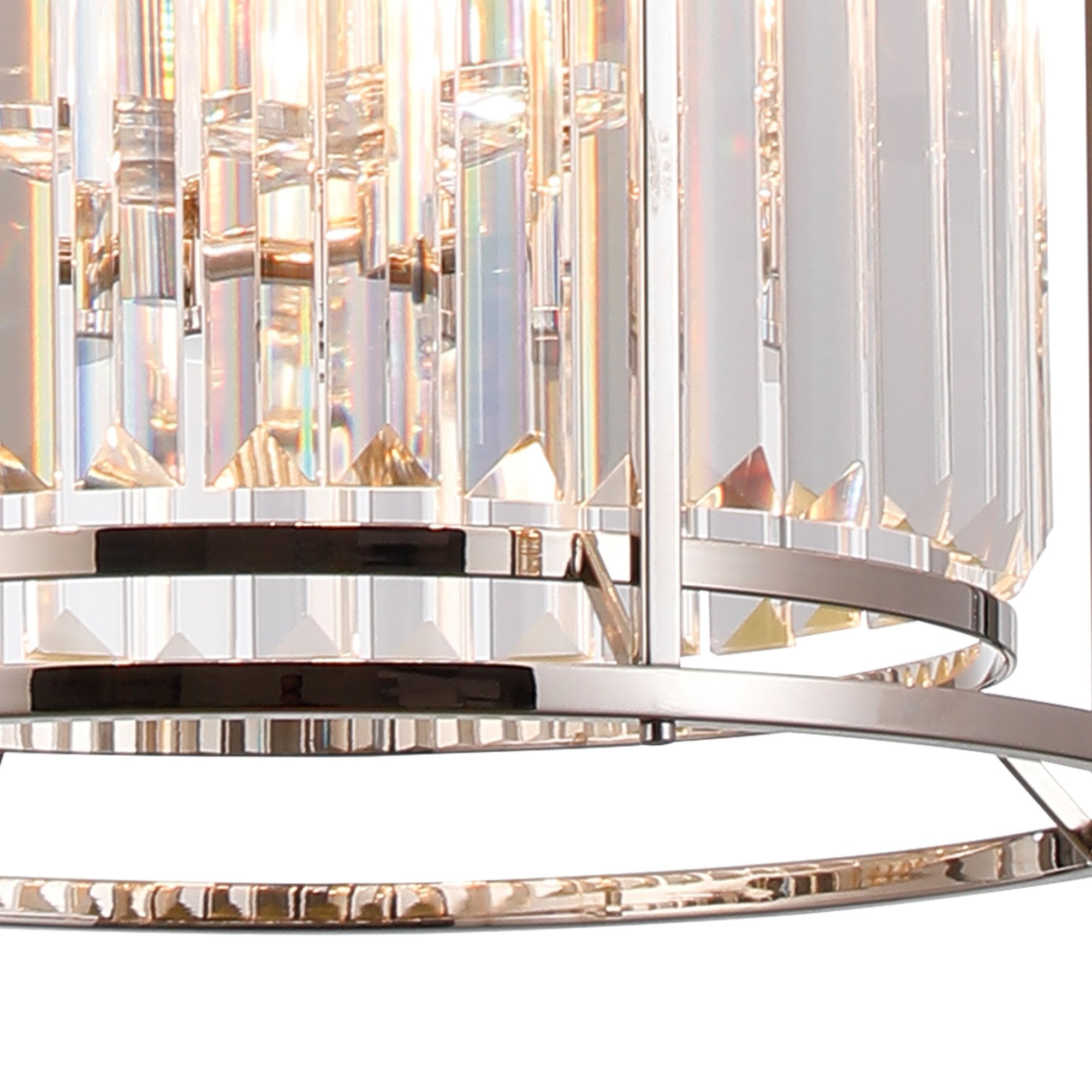 Fabula Oakhurst 6 Light Pendant - Polished Nickel & Clear Glass