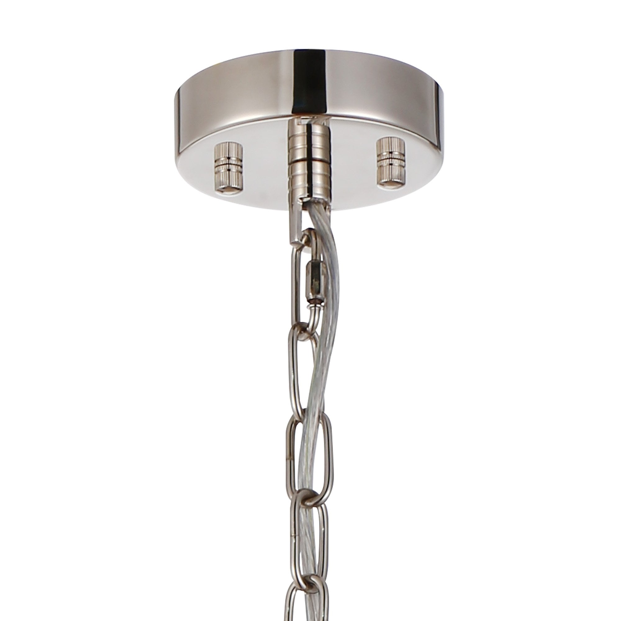 Fabula Oakhurst Single Pendant - Polished Nickel & Clear Glass