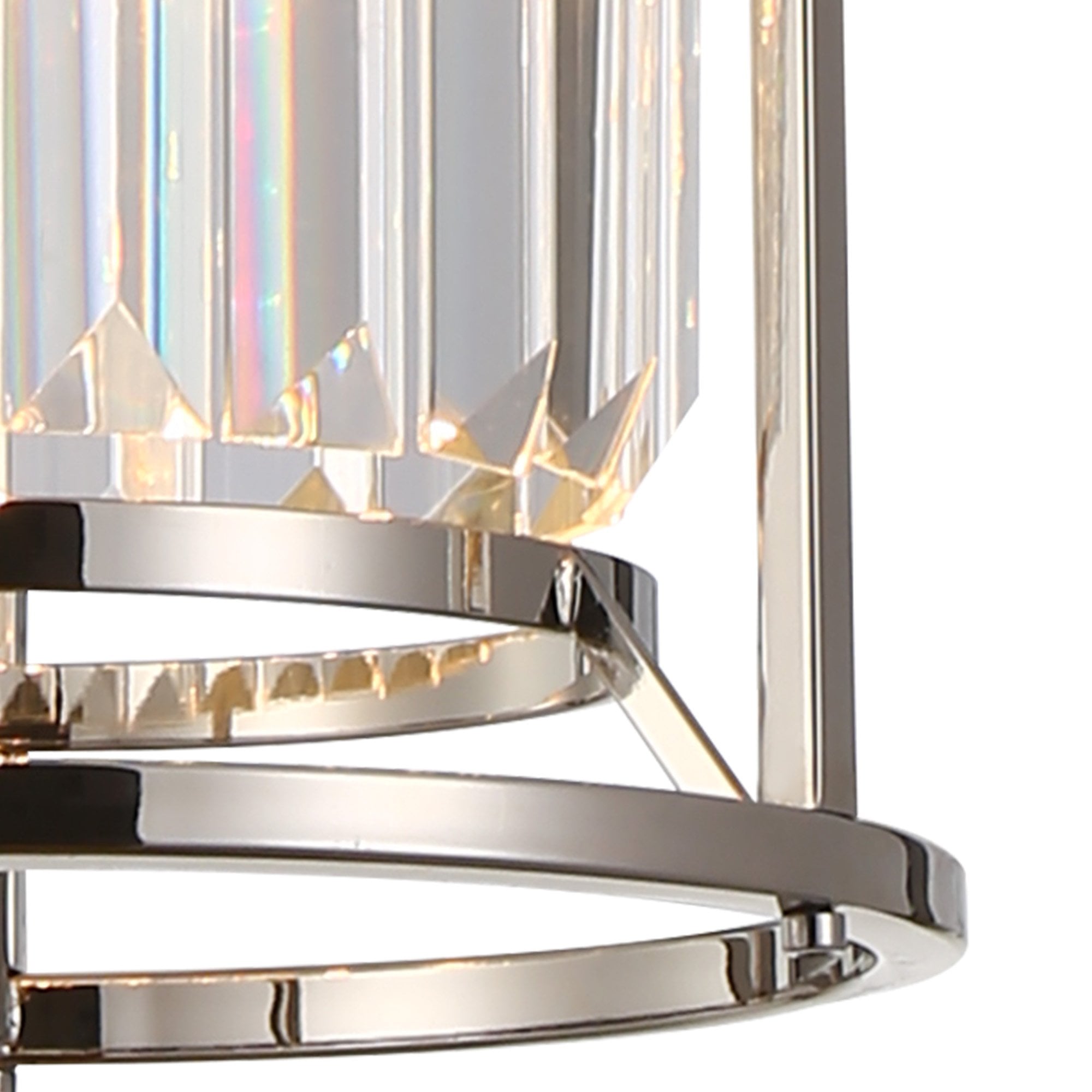 Fabula Oakhurst Single Pendant - Polished Nickel & Clear Glass