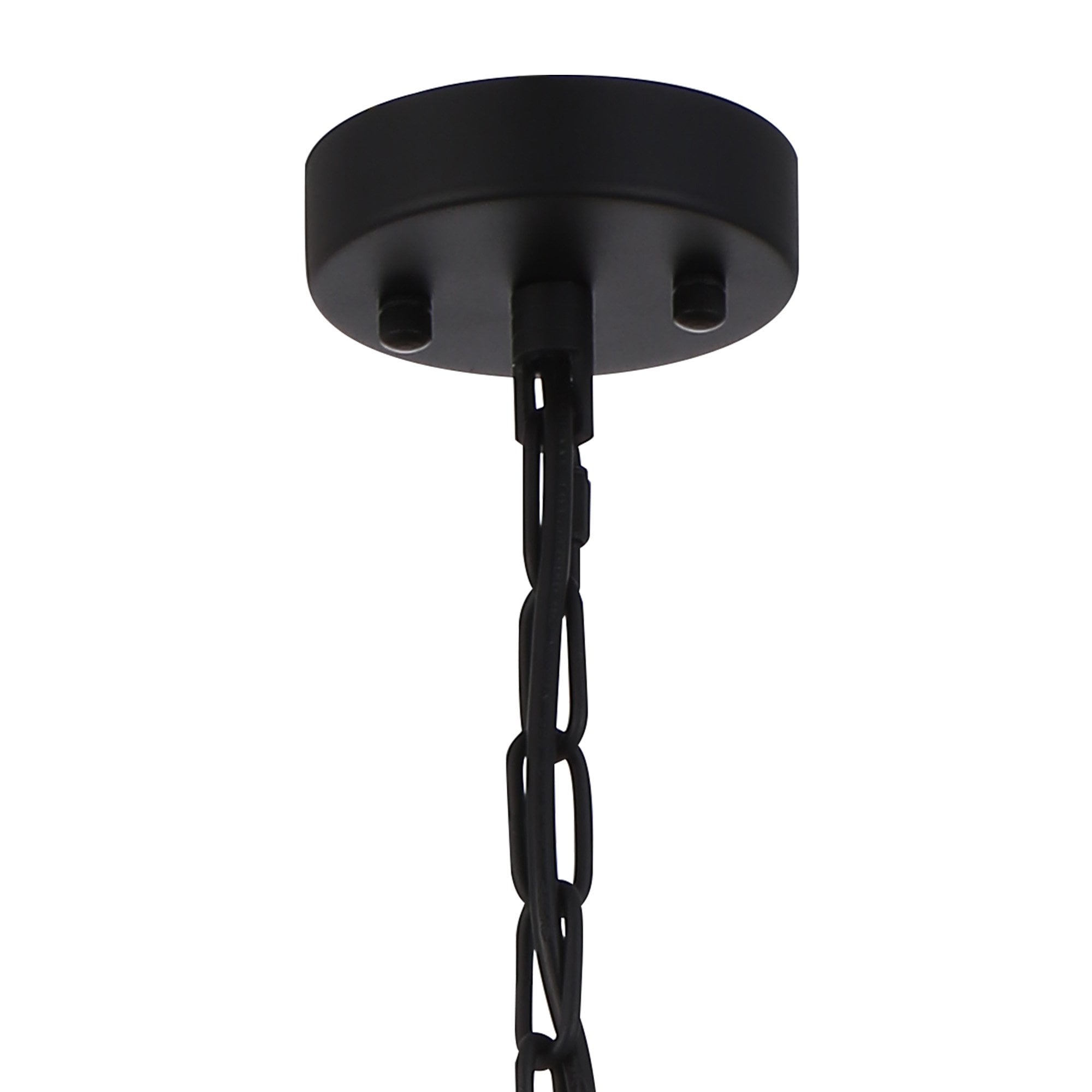 Fabula Oakhurst Single Pendant - Satin Black & Clear Glass