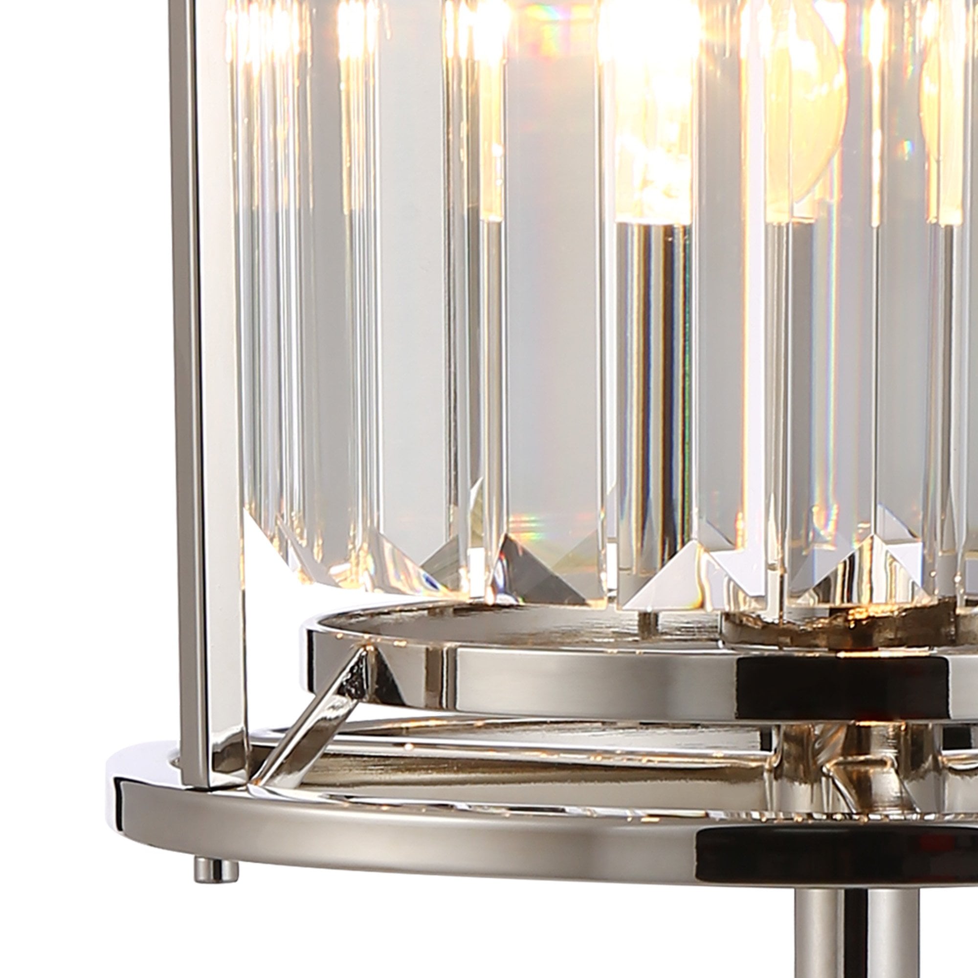 Fabula Oakhurst Single Table Lamp - Polished Nickel & Clear Glass