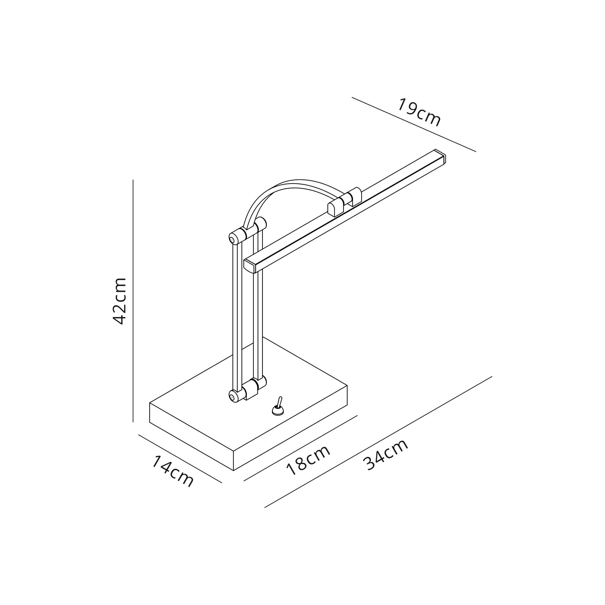 Fabula Plumtree 1 Arm LED Table Lamp - Antique Brass