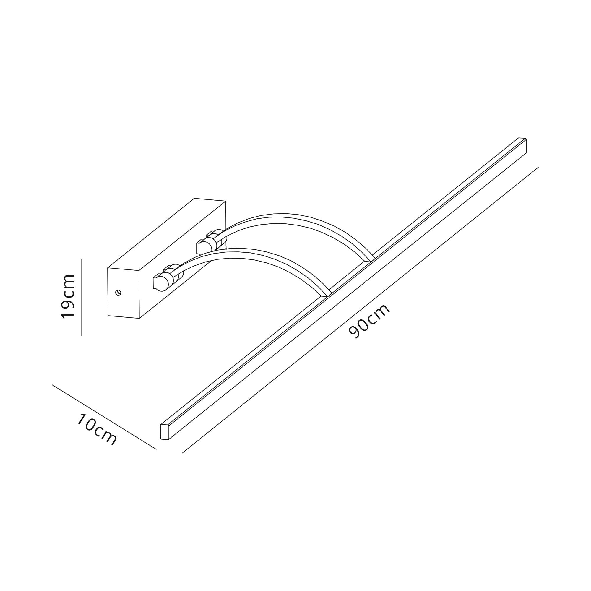 Fabula Plumtree Large 2 Arm LED Wall Lamp/Picture Light - Sand Black