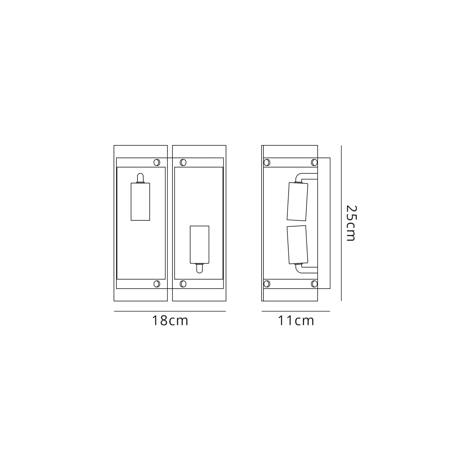 Fabula Regents 2 Light Wall Light - Antique Brass