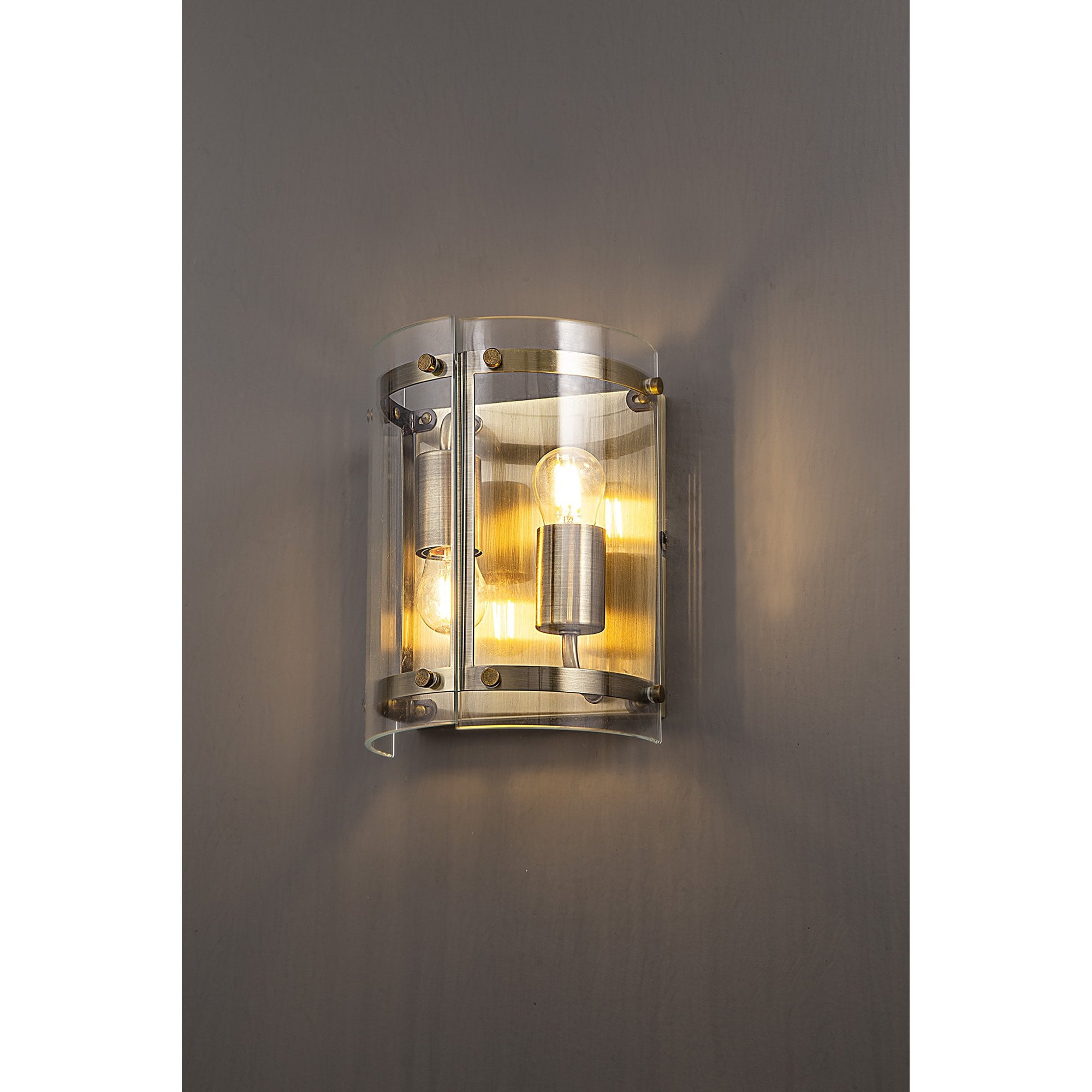 Fabula Regents 2 Light Wall Light - Antique Brass