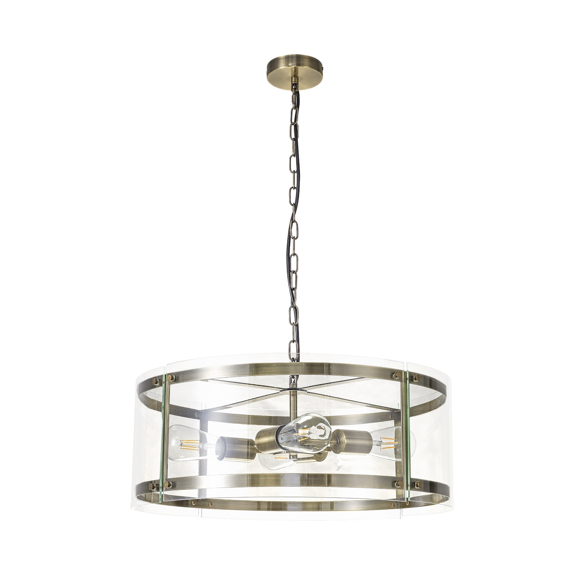Fabula Regents 4 Light Pendant - Antique Brass