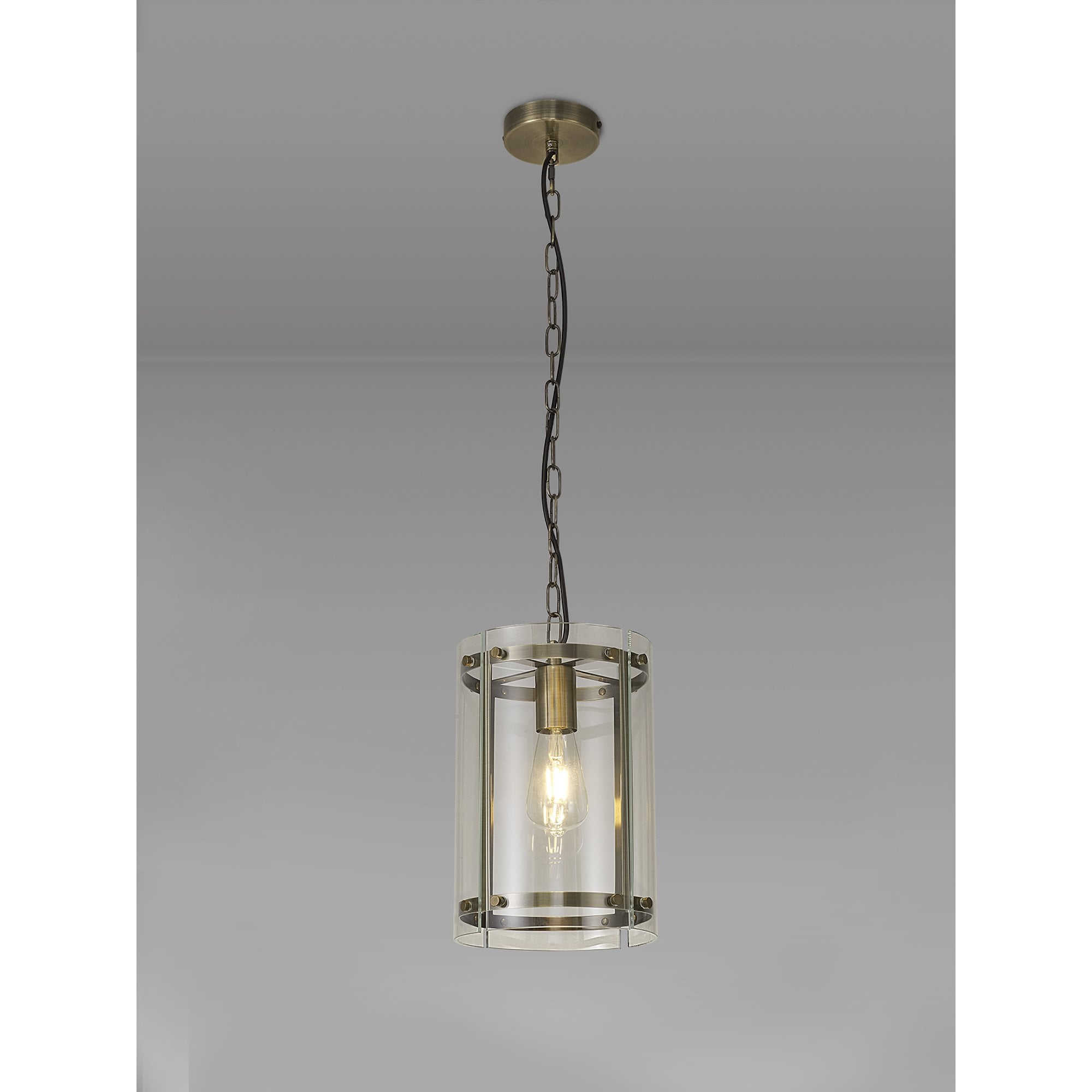 Fabula Regents Single Pendant - Antique Brass