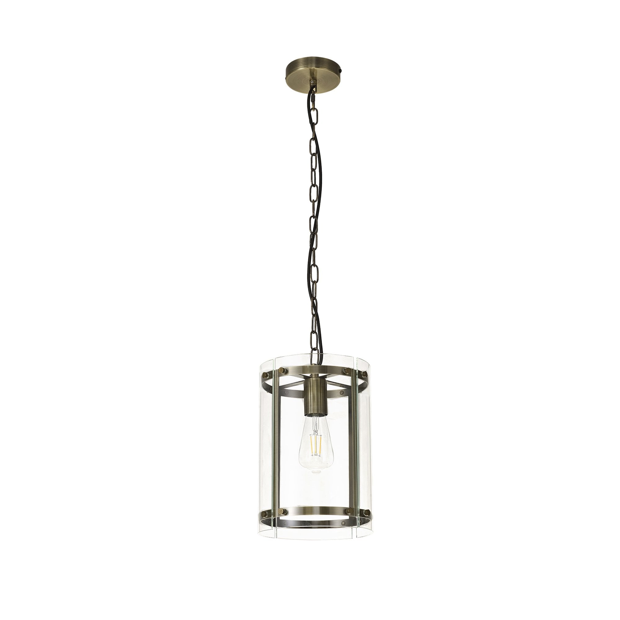 Fabula Regents Single Pendant - Antique Brass