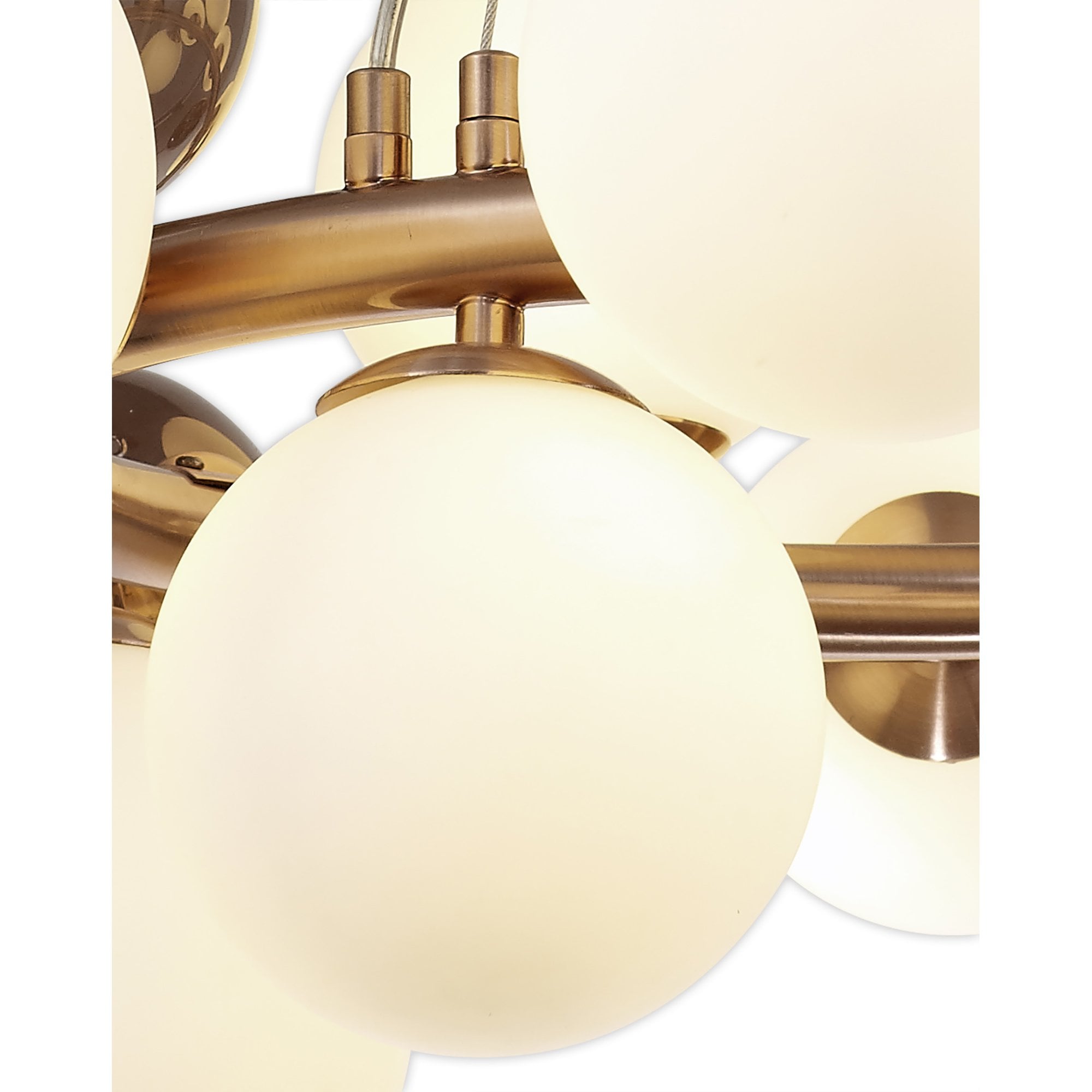 Fabula Roding 12 Light Circular Pendant - Copper, Opal & Copper Glass