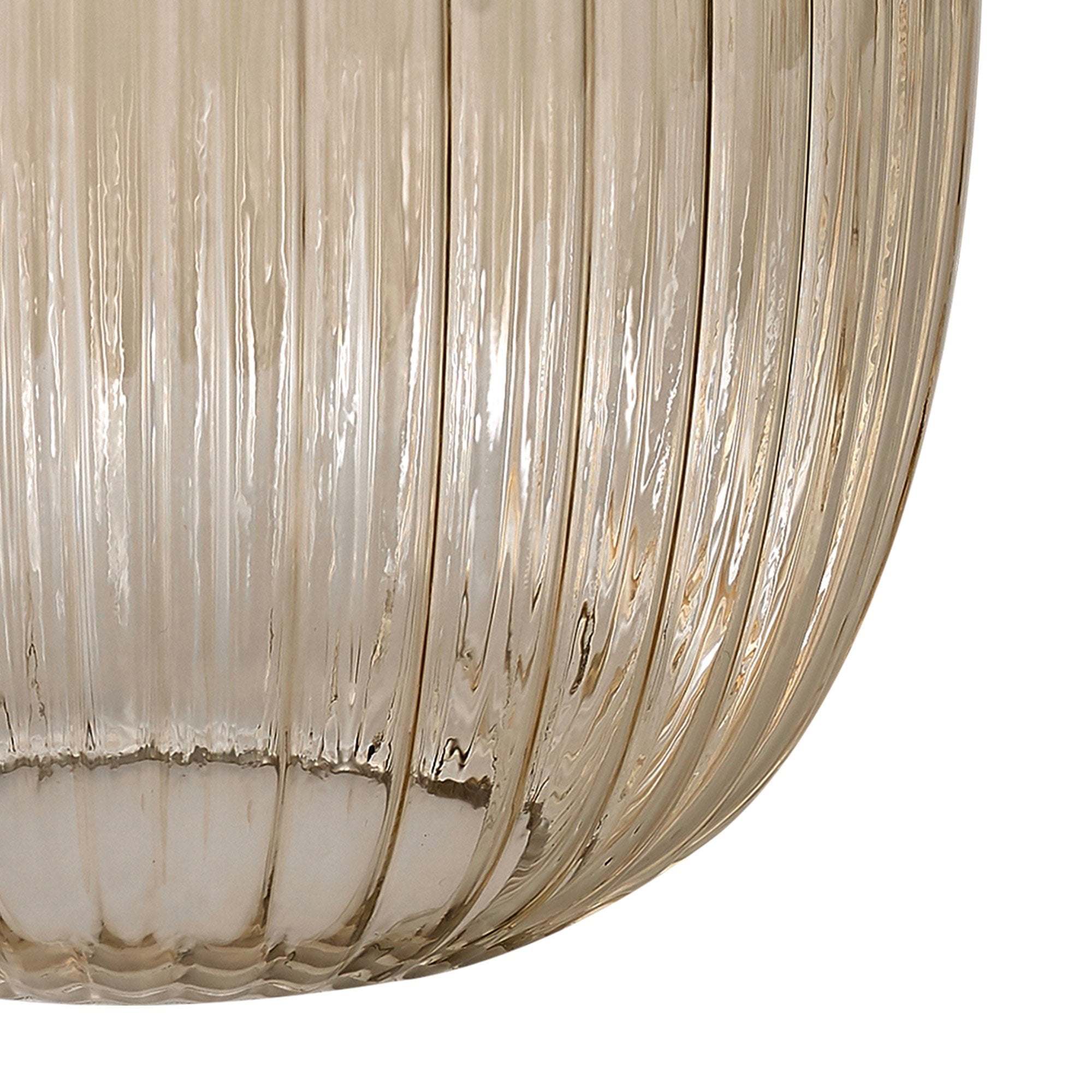 Fabula Springfield 20cm Almond Ribbed Shade - Champagne Glass - Shade Only