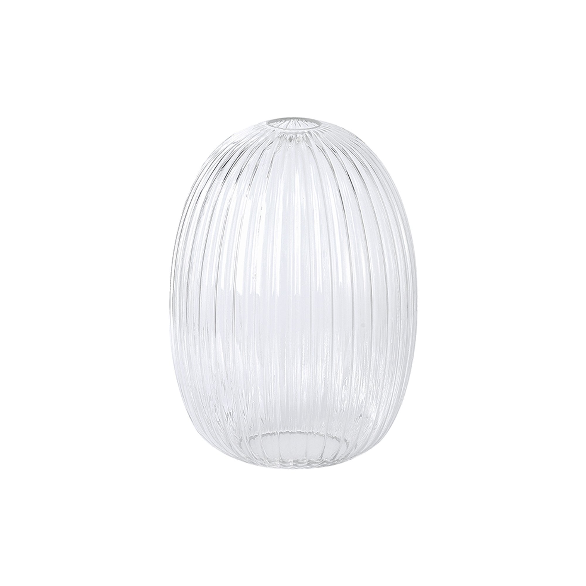 Fabula Springfield 20cm Almond Ribbed Shade - Clear Glass - Shade Only