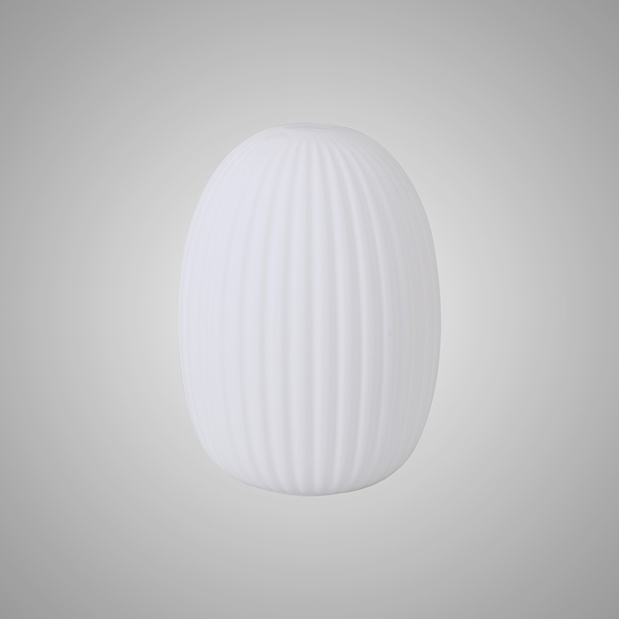 Fabula Springfield 20cm Almond Ribbed Shade - Opal Glass - Shade Only