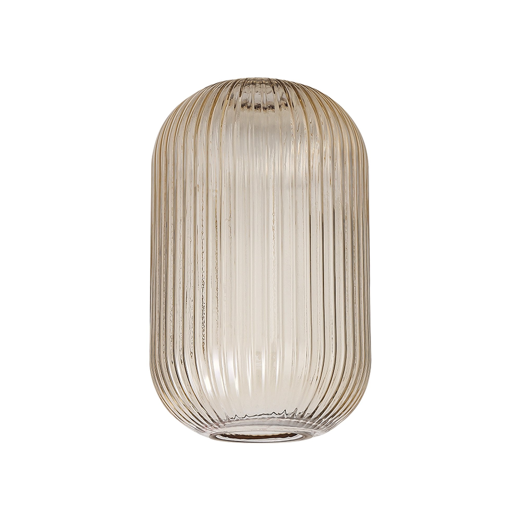 Fabula Springfield 20cm Tubular Ribbed Shade - Champagne Glass - Shade Only
