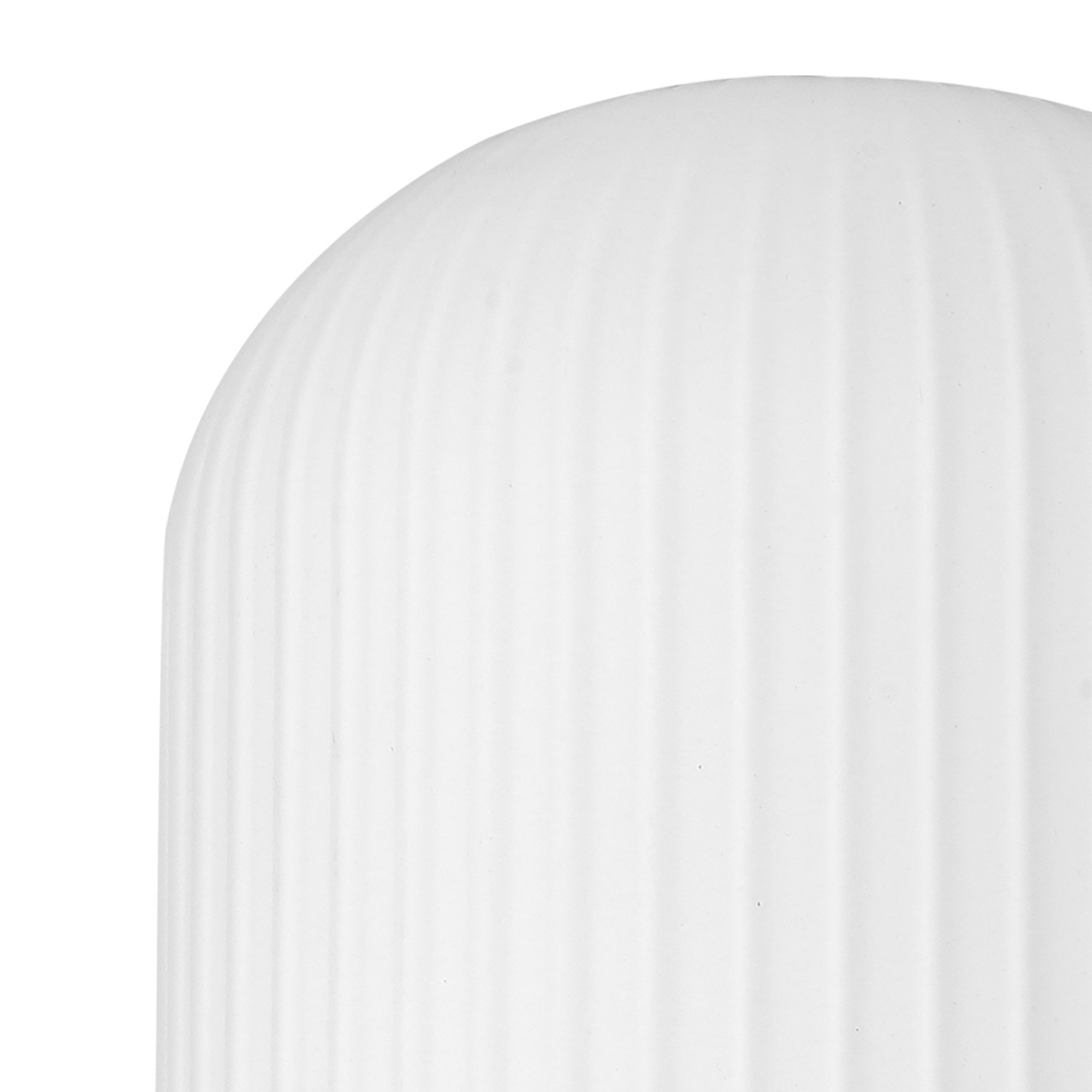 Fabula Springfield 20cm Tubular Ribbed Shade - Opal Glass - Shade Only