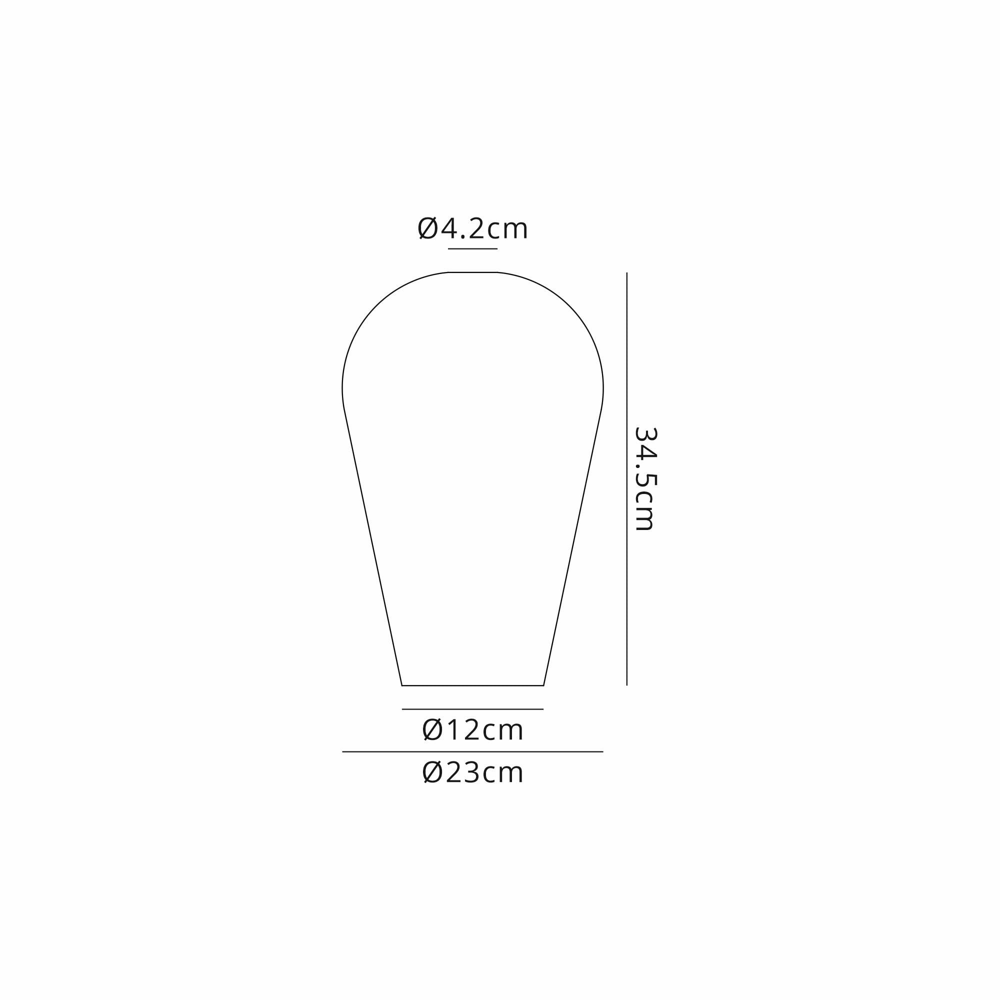 Fabula Springfield 23cm Pear Shaped Shade - Brass Gold Fade Glass - Shade Only