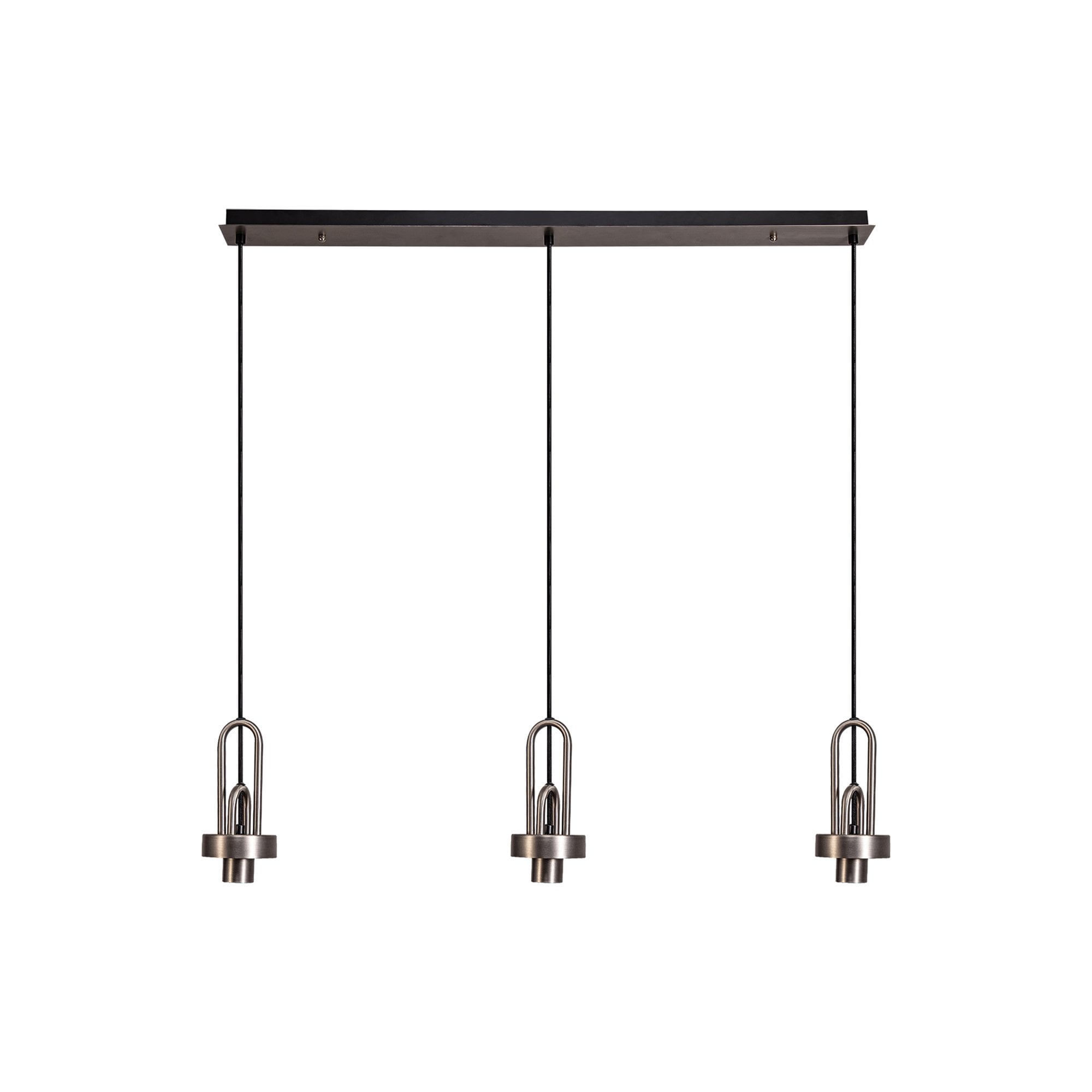 Fabula Springfield 3 Light Linear Suspension Kit - Antique Silver - Frame Only