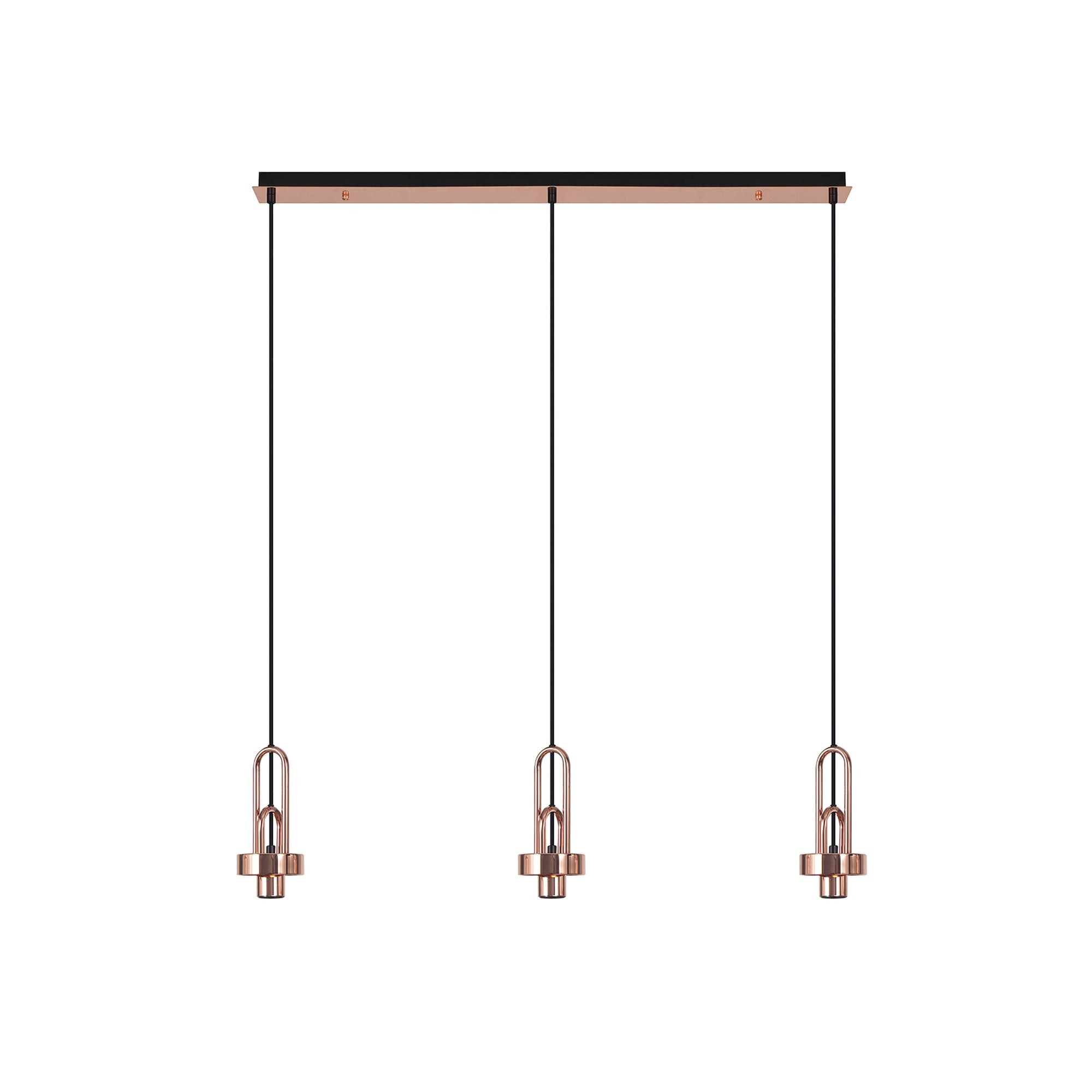 Fabula Springfield 3 Light Linear Suspension Kit - Copper - Frame Only