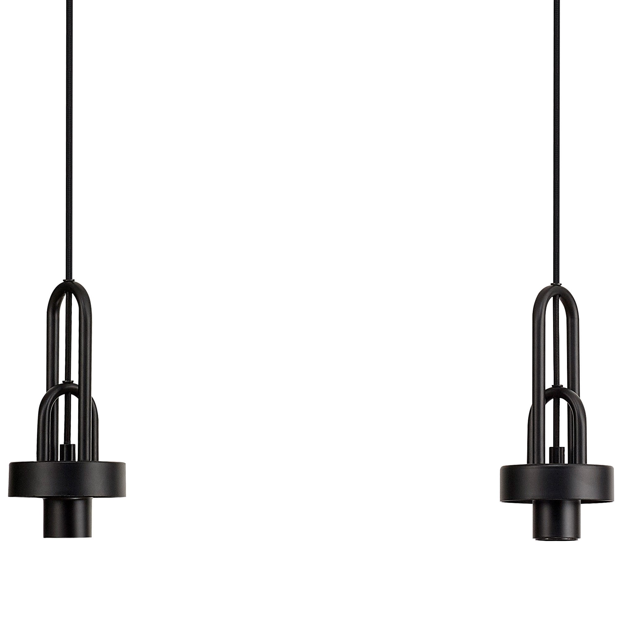Fabula Springfield 3 Light Linear Suspension Kit - Matt Black - Frame Only