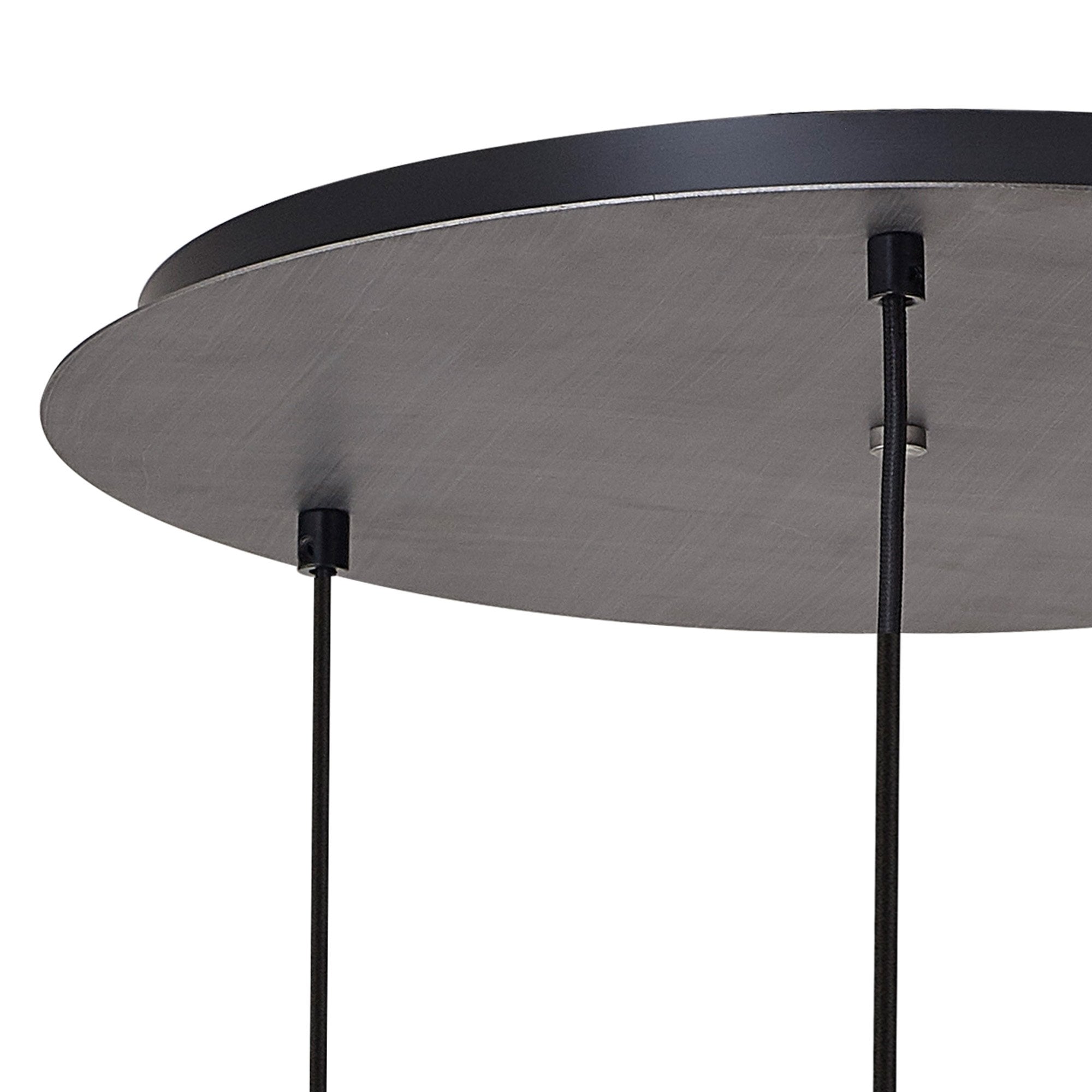 Fabula Springfield 3 Light Round Suspension Kit - Aged Pewter - Frame Only