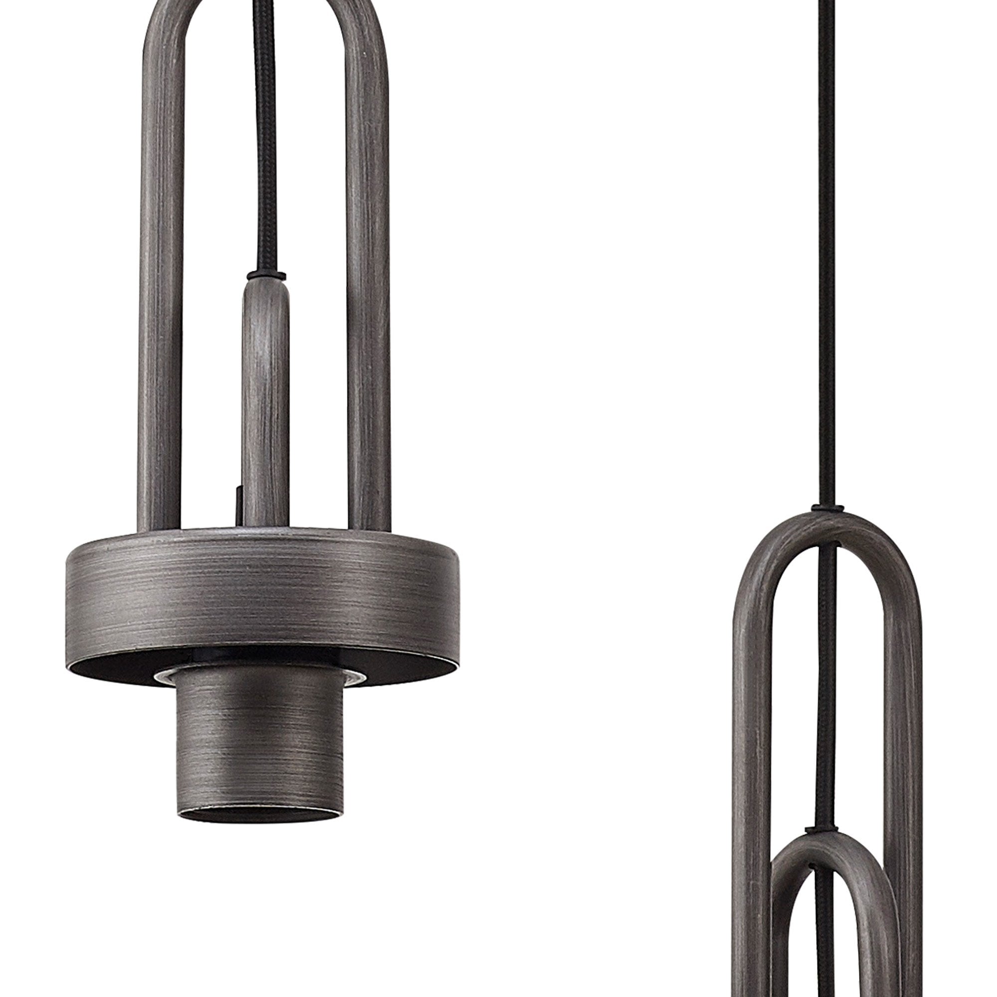 Fabula Springfield 3 Light Round Suspension Kit - Aged Pewter - Frame Only