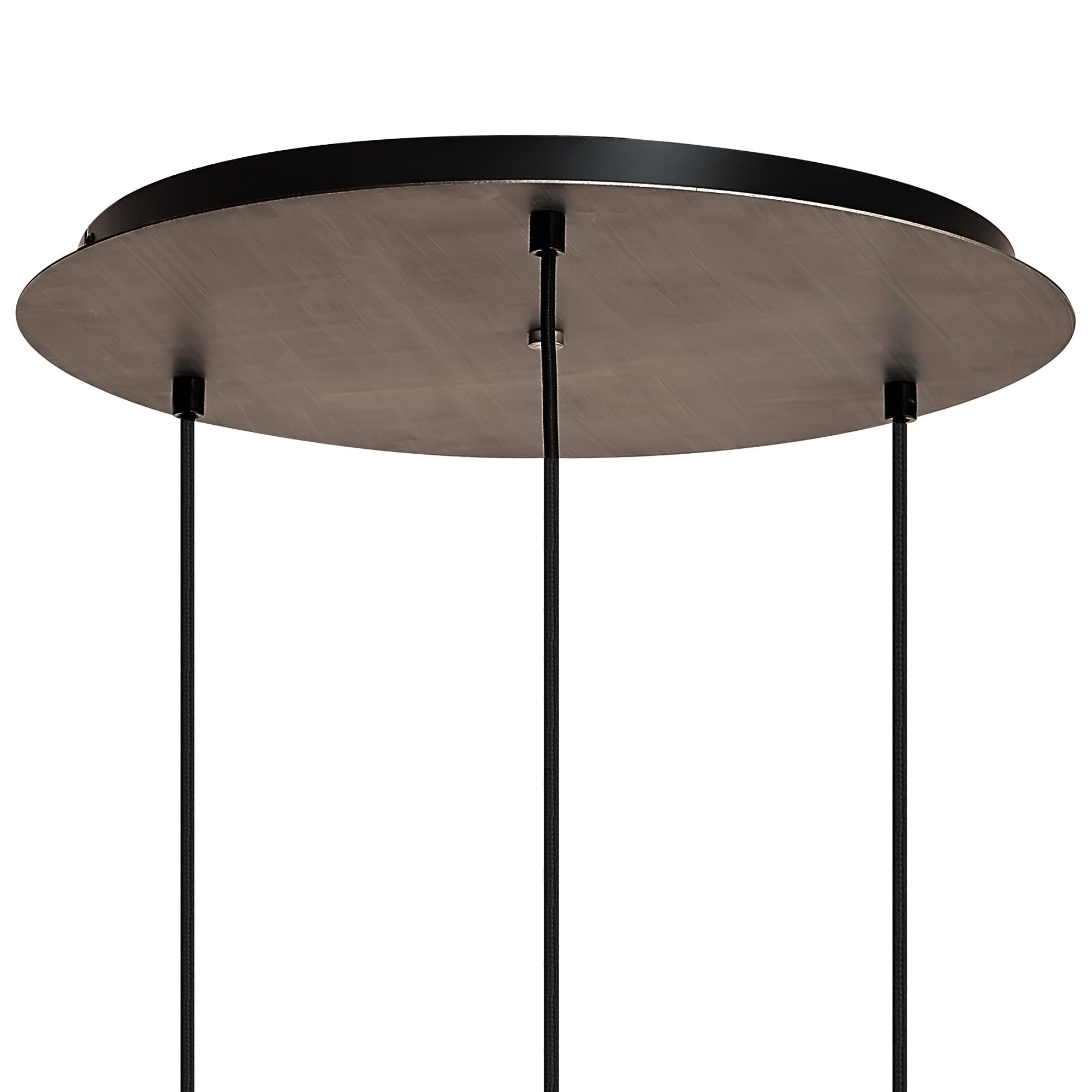 Fabula Springfield 3 Light Round Suspension Kit - Antique Silver - Frame Only