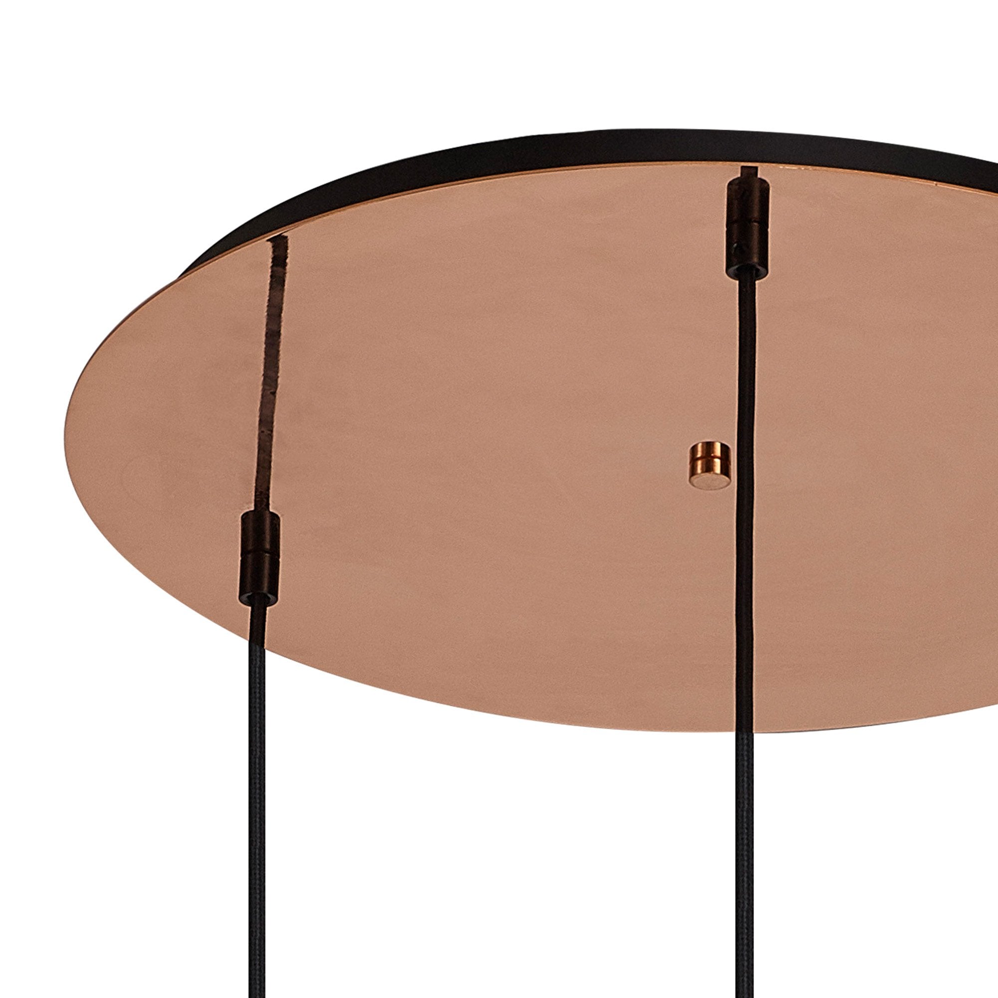 Fabula Springfield 3 Light Round Suspension Kit - Copper - Frame Only