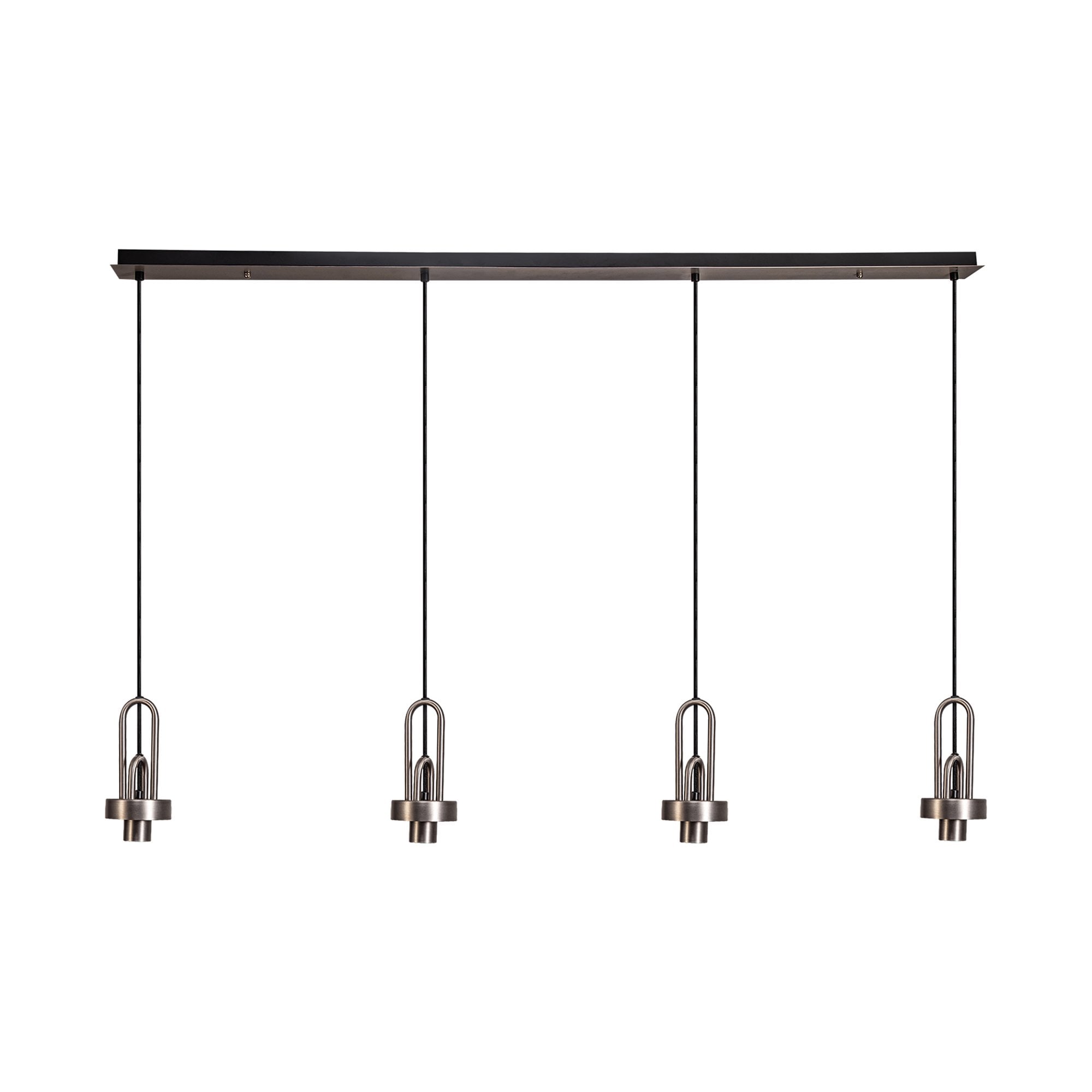 Fabula Springfield 4 Light Linear Suspension Kit - Antique Silver - Frame Only