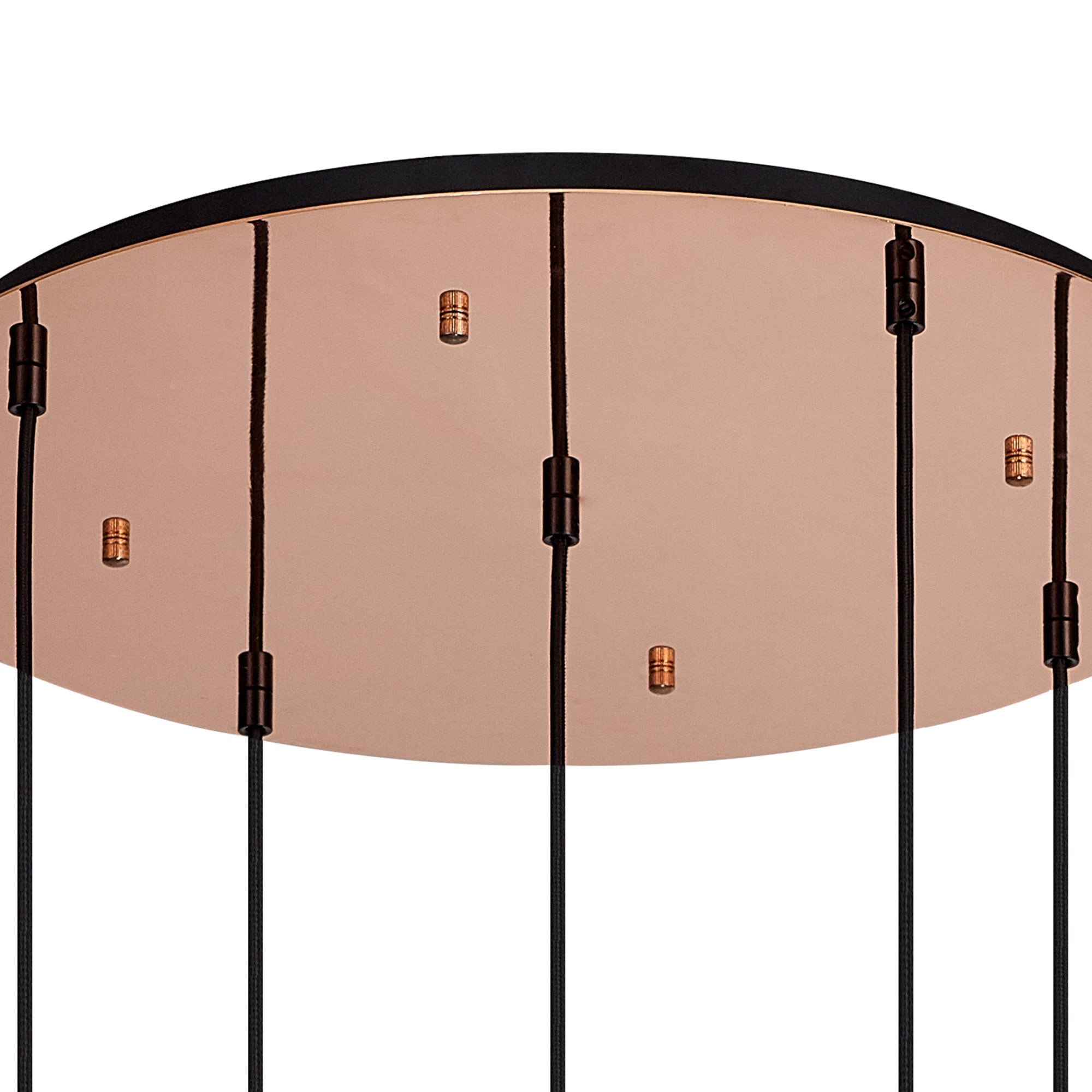 Fabula Springfield 5 Light Round Suspension Kit - Copper - Frame Only