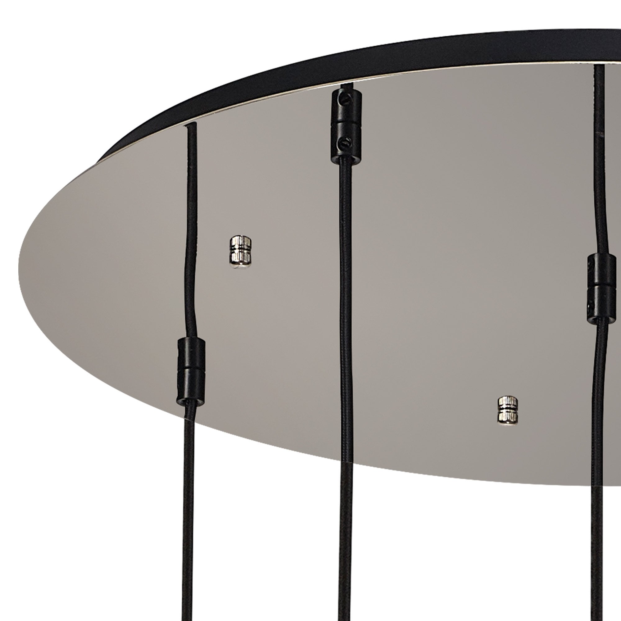 Fabula Springfield 5 Light Round Suspension Kit - Polished Nickel - Frame Only