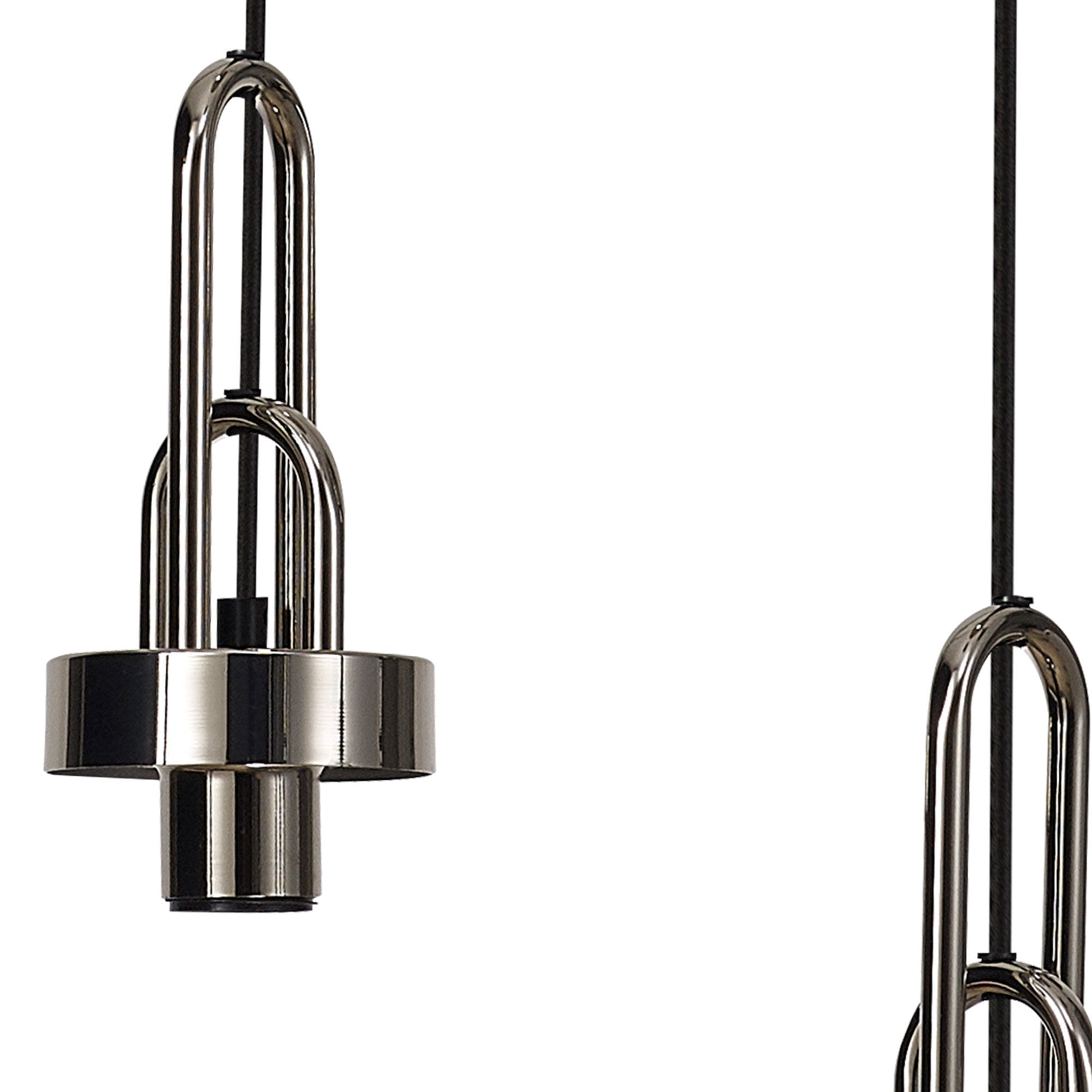 Fabula Springfield 5 Light Round Suspension Kit - Polished Nickel - Frame Only