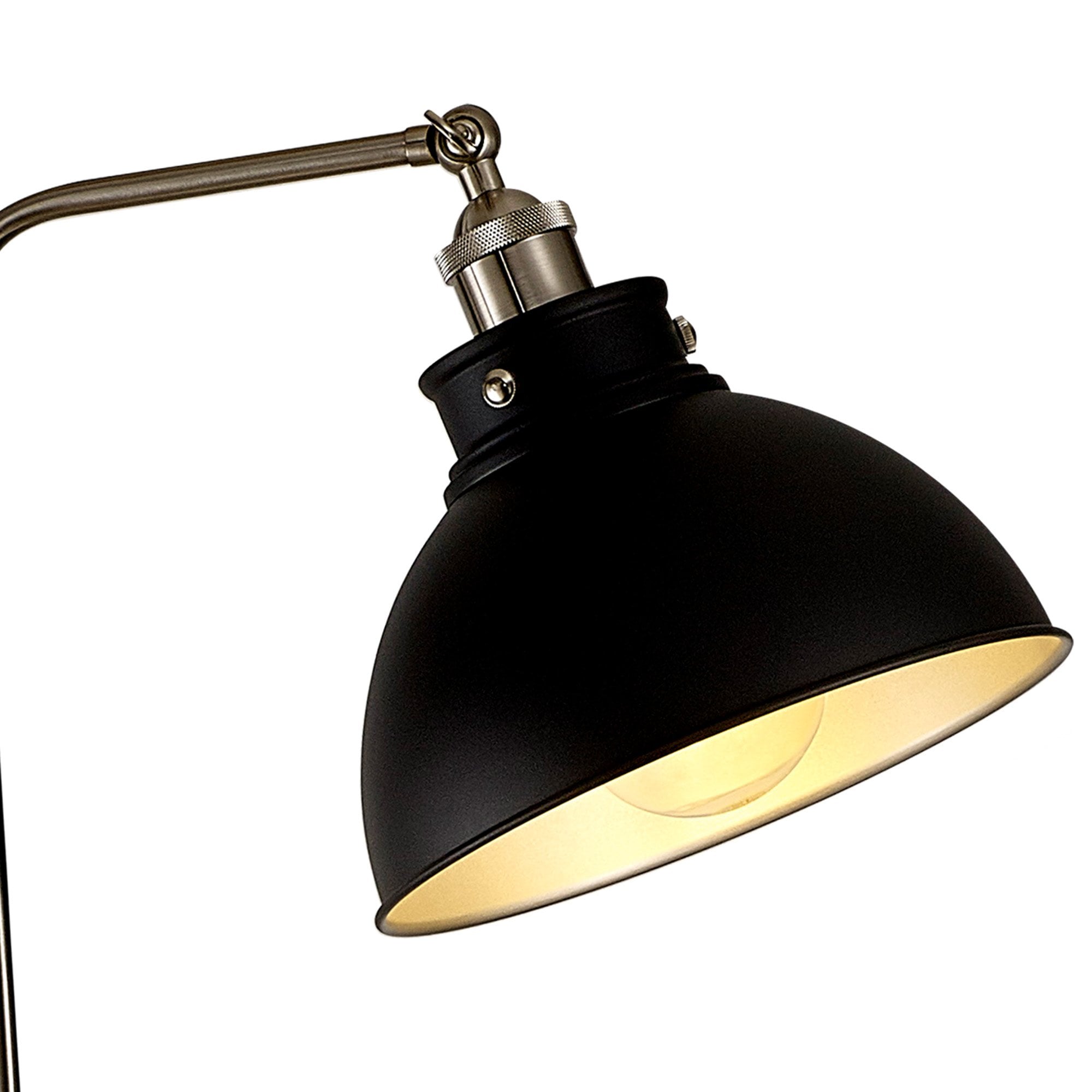 Fabula Sunnyside Adjustable Floor Lamp - Graphite & Satin Nickel