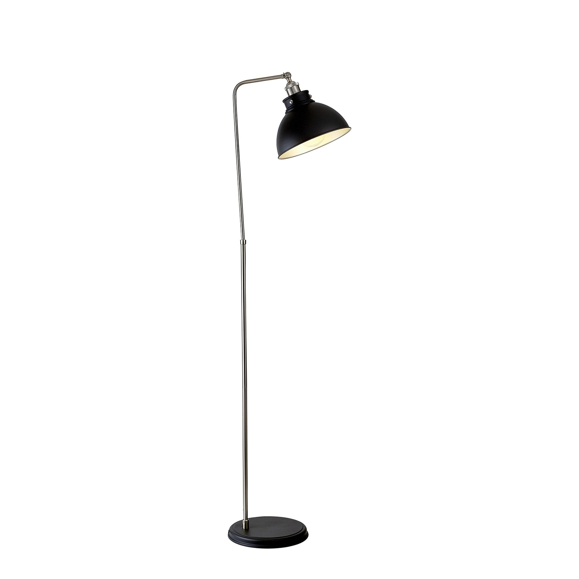 Fabula Sunnyside Adjustable Floor Lamp - Graphite & Satin Nickel