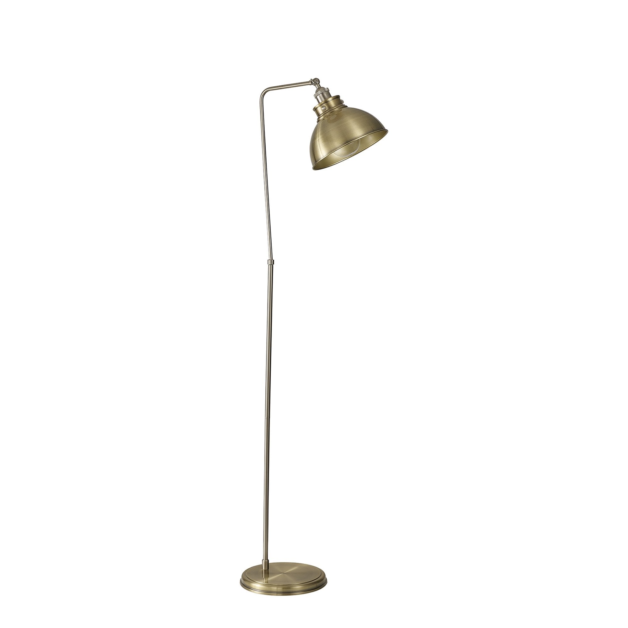 Fabula Sunnyside Adjustable Floor Lamp - Satin Nickel & Antique Brass