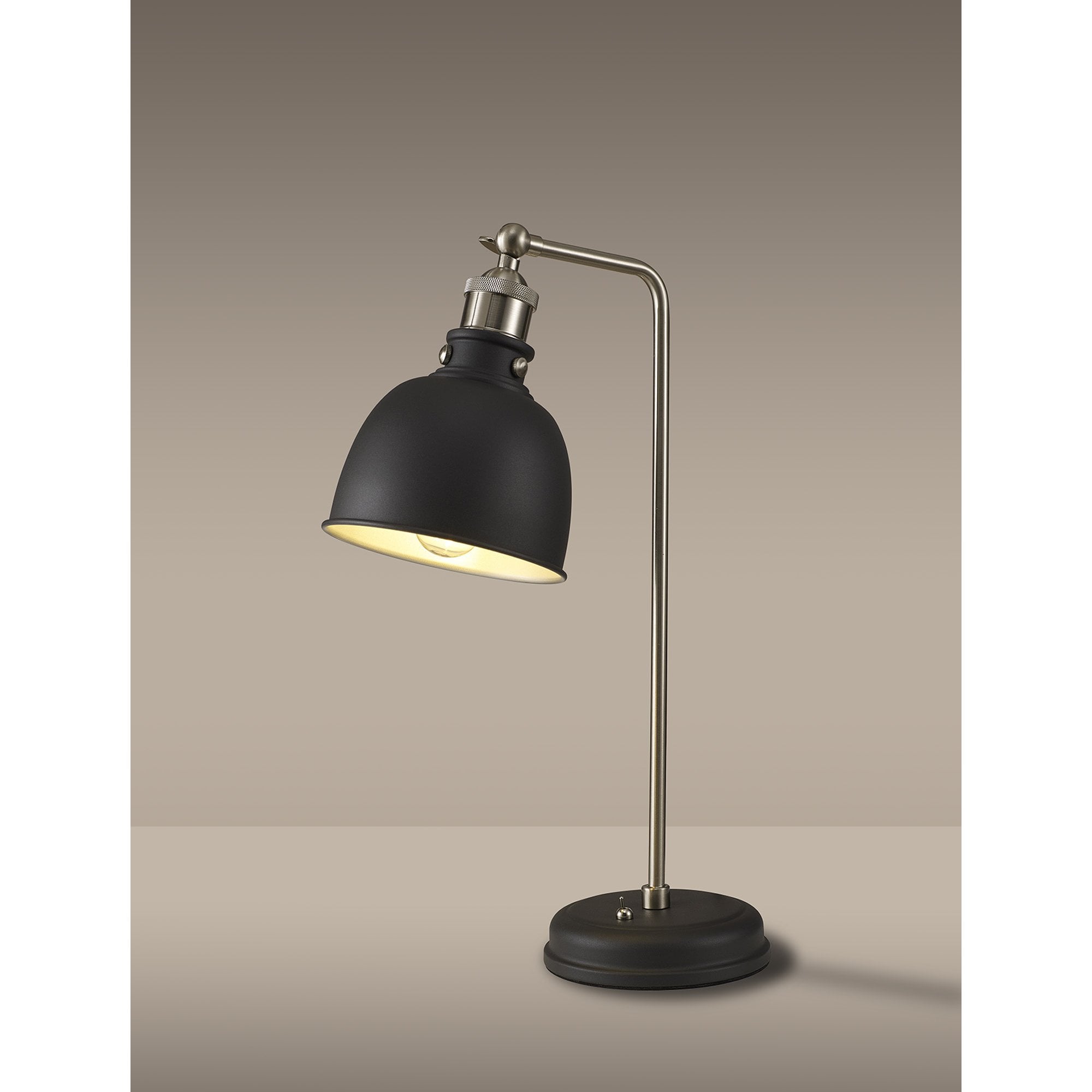 Fabula Sunnyside Adjustable Table Lamp - Graphite & Satin Nickel