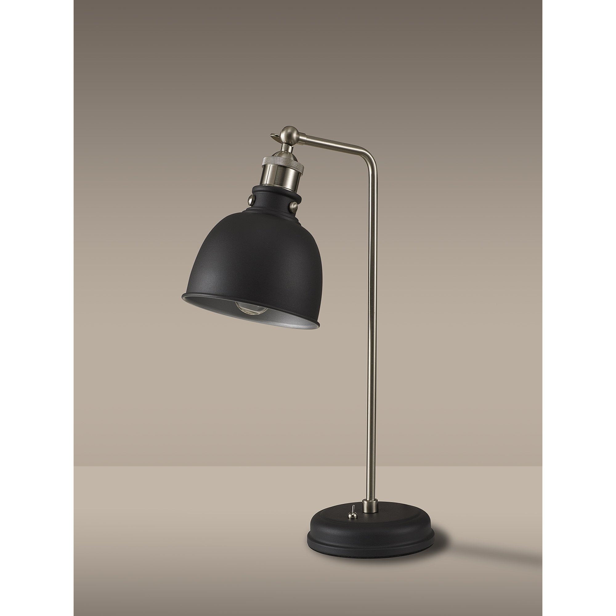 Fabula Sunnyside Adjustable Table Lamp - Graphite & Satin Nickel